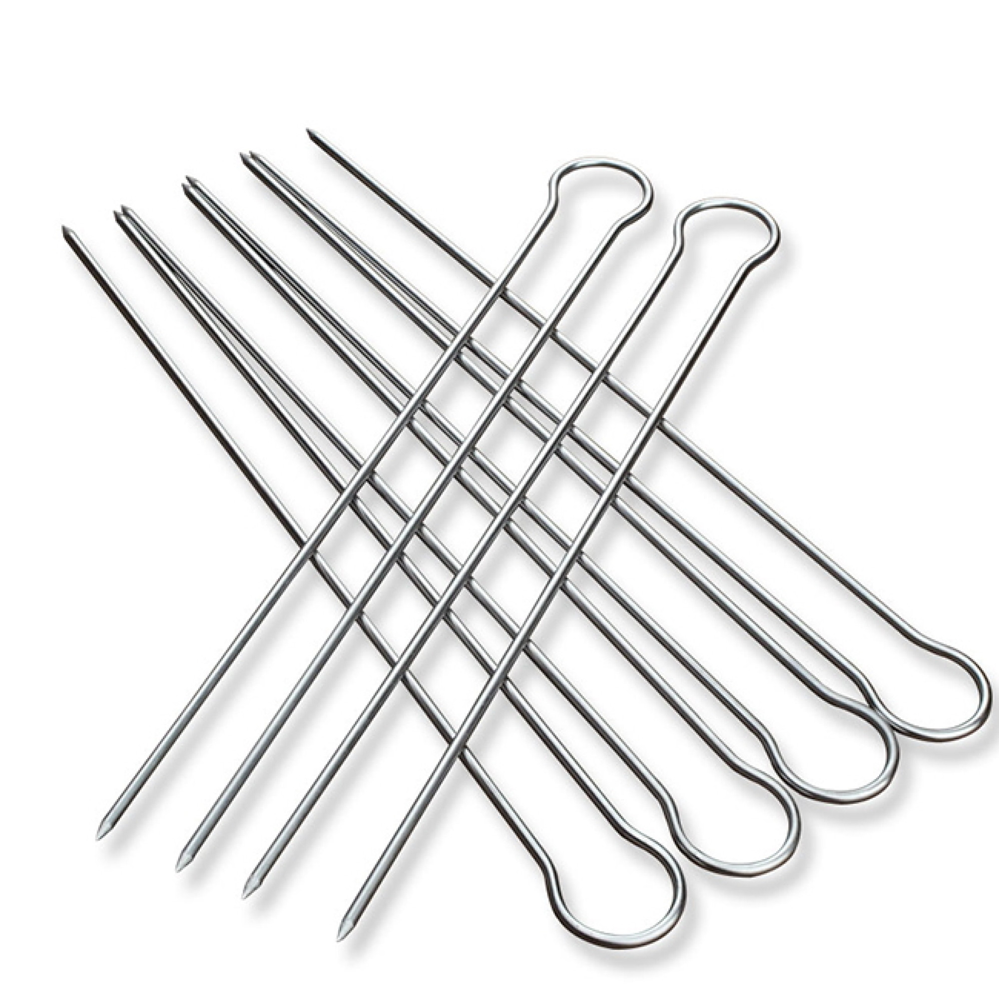 Шампура подвійні 6шт у чохлі, 30.5см нерж GRILLI 9623 - Robinzon.ua