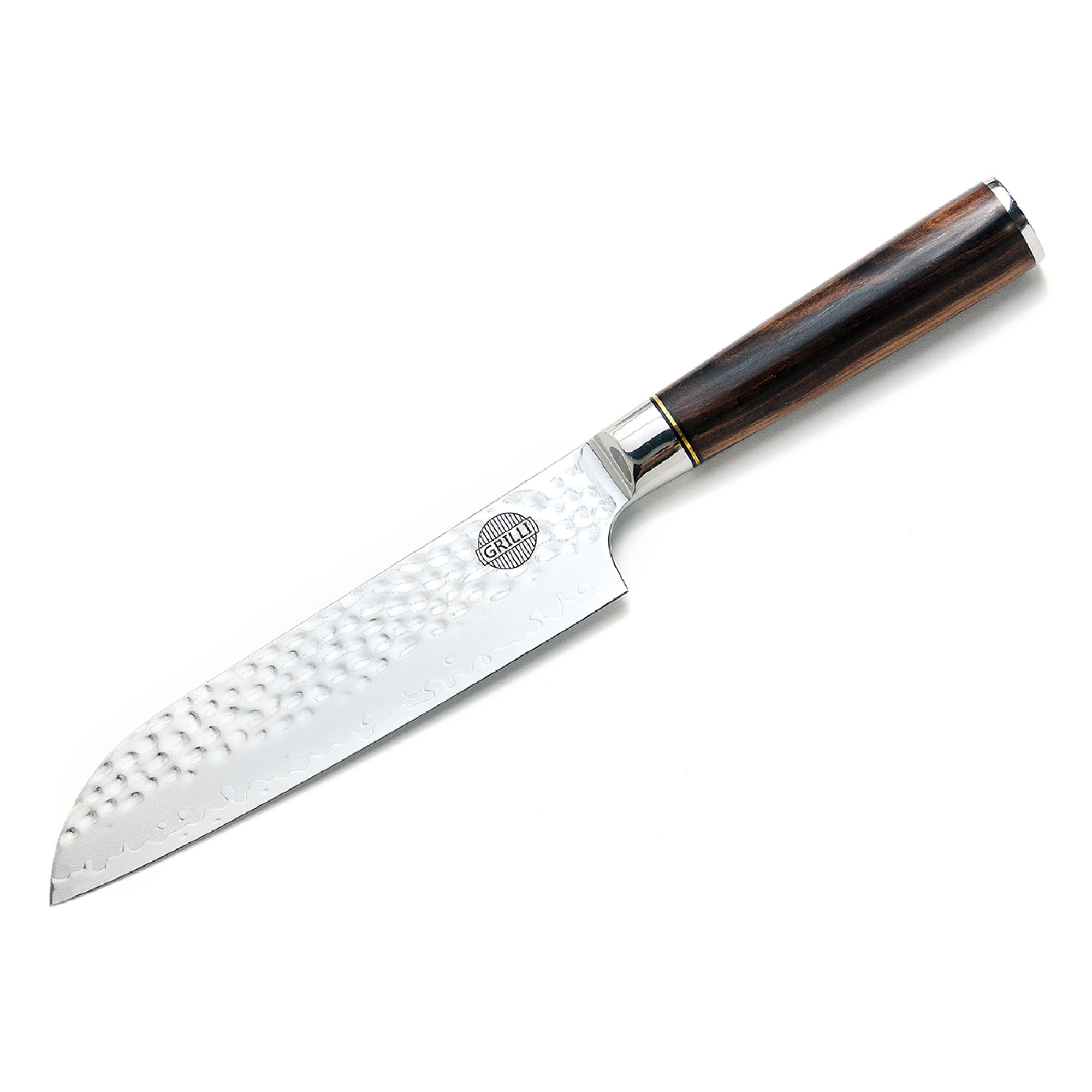 Профессиональный нож из дамасской стали Santoku 18 см GRILLI 88871. - Robinzon.ua