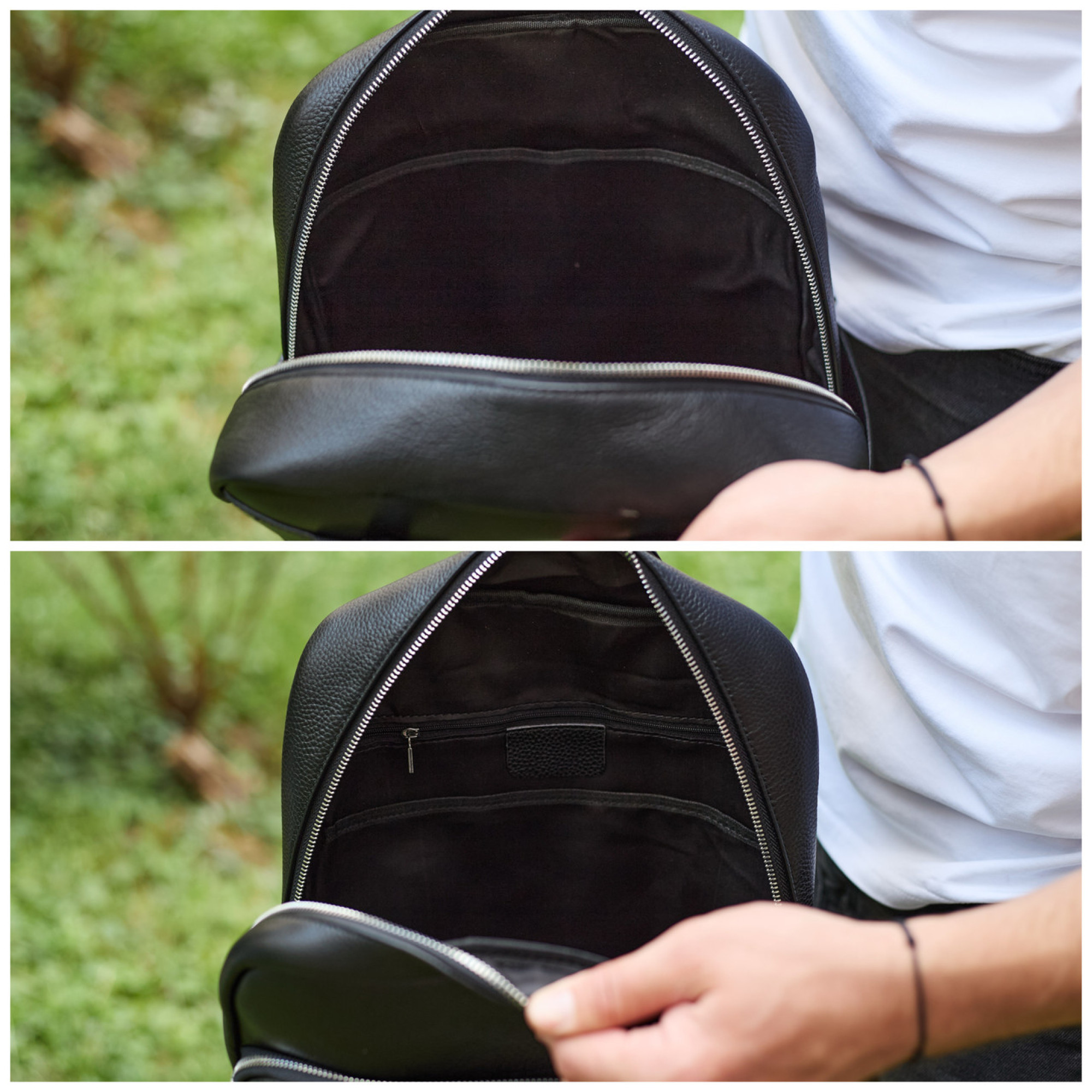 Кожаный мужской рюкзак классический черный из натуральной кожи качественный Tiding Bag 78672 - 2 - Robinzon.ua