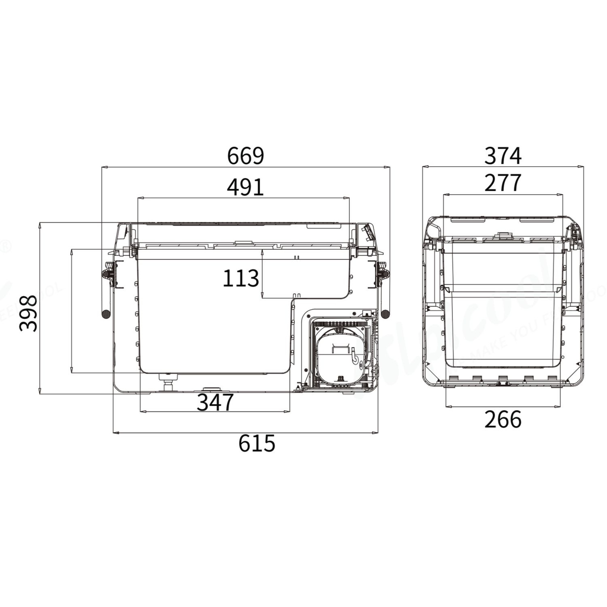 Компресорний автохолодильник Alpicool ICF31 (32 літри). До -20℃, (12, 24, 220 вольт) - 6 - Robinzon.ua