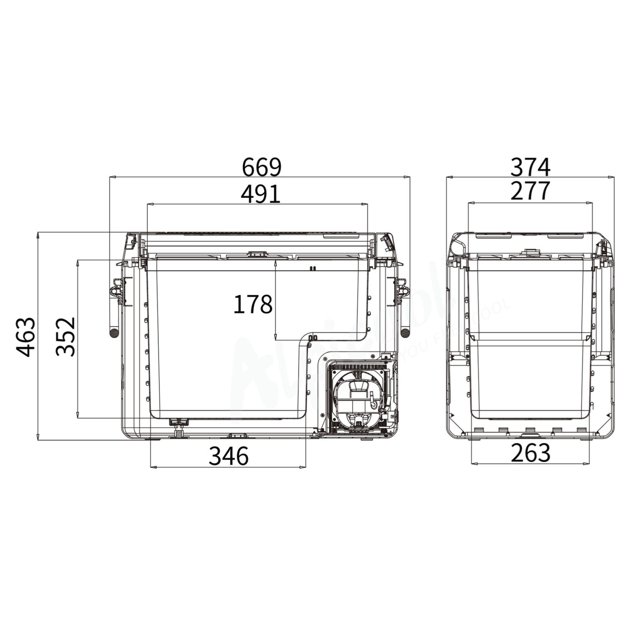 Компресорний автохолодильник Alpicool ICF41 (40 літрів). До -20℃, (12, 24, 220 вольт) - 4 - Robinzon.ua