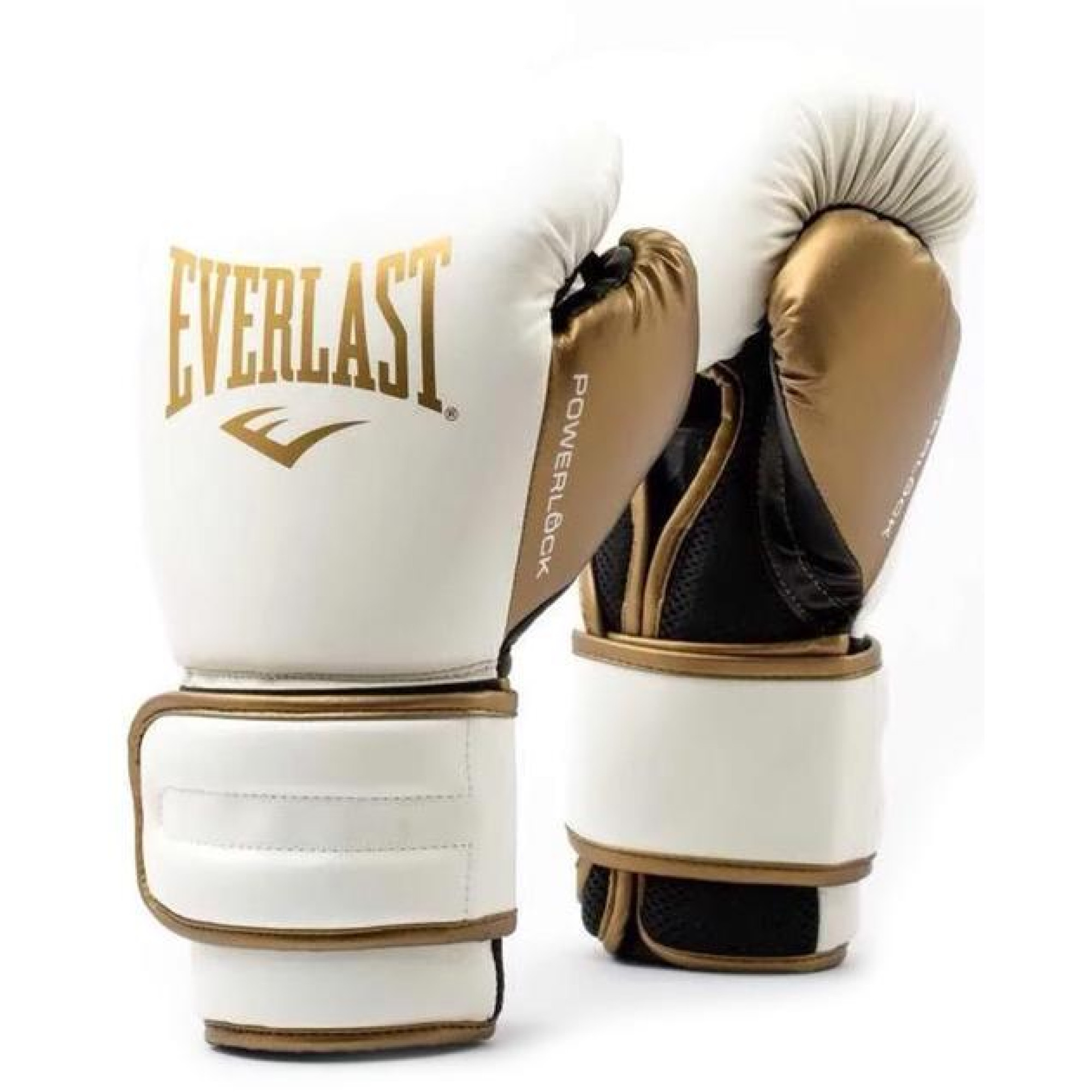 Боксерські рукавиці  Everlast POWERLOCK 2R TRAINING GLOVE білий, золотий Уні 16 унцій P00003051 - Robinzon.ua