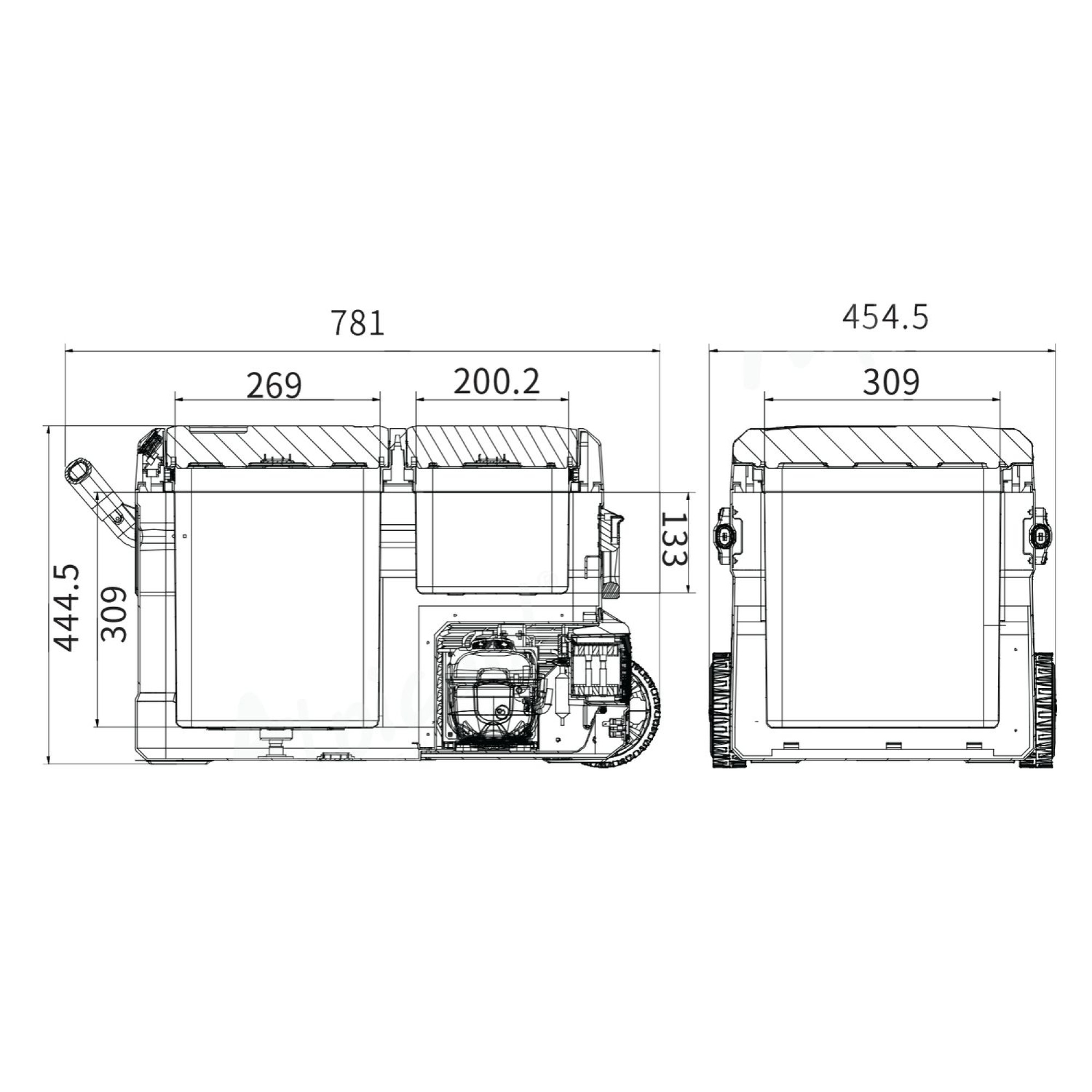 Компрессорный автохолодильник Alpicool TGBSW35 (LG). 38 литров. Двухкамерный. До -20℃. (12, 24, 220 вольт) - 6 Компрессорный автохолодильник Alpicool TGBSW35 (LG). 38 литров. Двухкамерный. До -20℃. (12, 24, 220 вольт) - 6 - Robinzon.ua