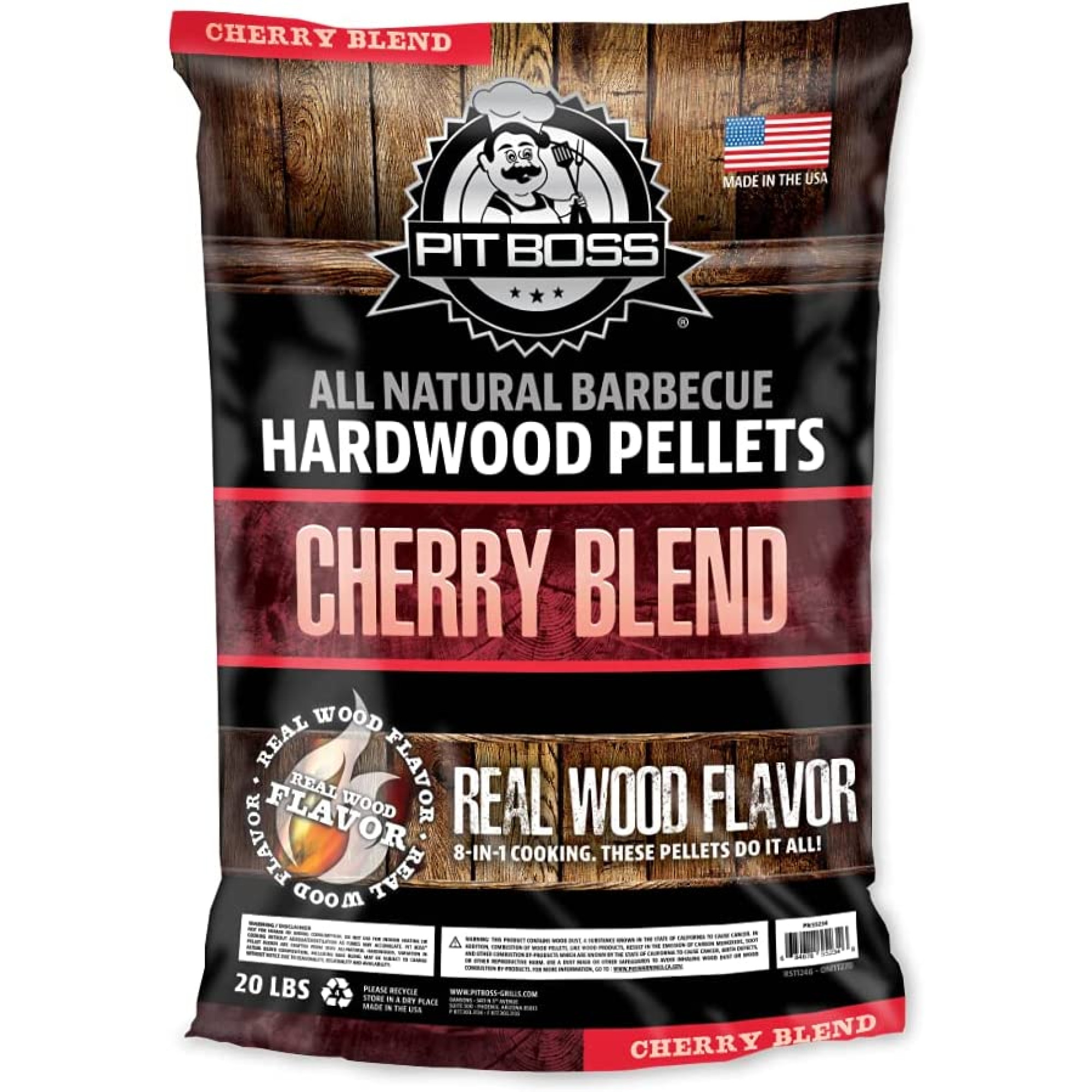 Пеллеты для гриля Pit Boss, вишневый микс, из лиственных пород дерев, 9кг., 55234. - Robinzon.ua
