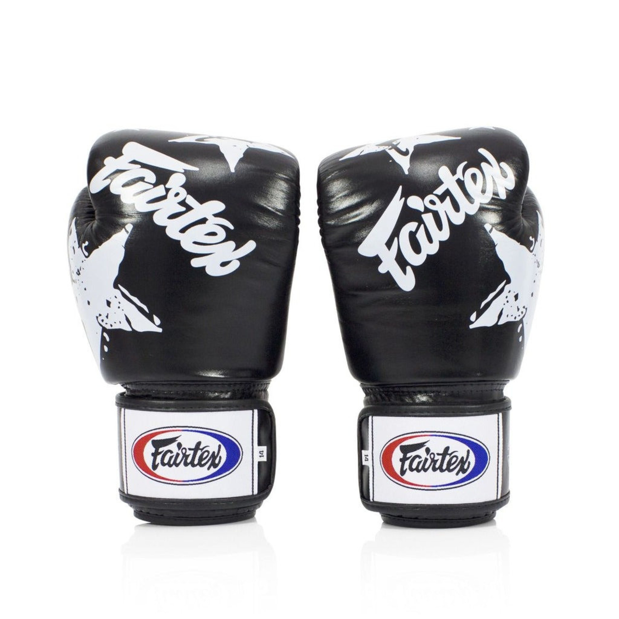 Боксерские перчатки Fairtex BGV1 Nation Print Black 16 унций - 1 - Robinzon.ua