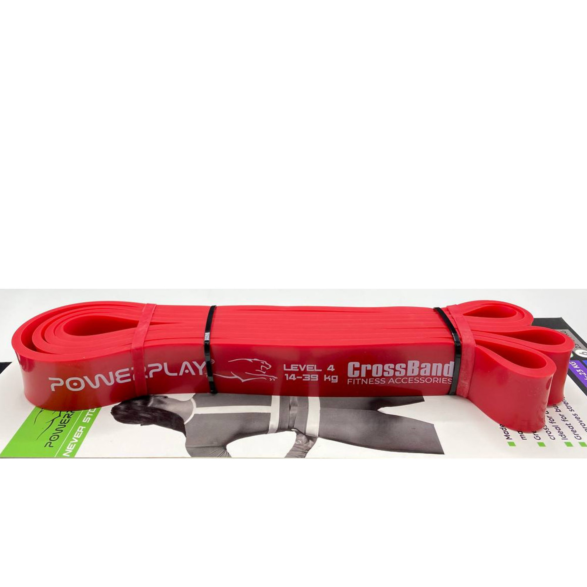 Эспандер-петля (резинка для фитнеса и кроссфита) PowerPlay 4115 Power Band Красная (14-39 кг) - 5 - Robinzon.ua