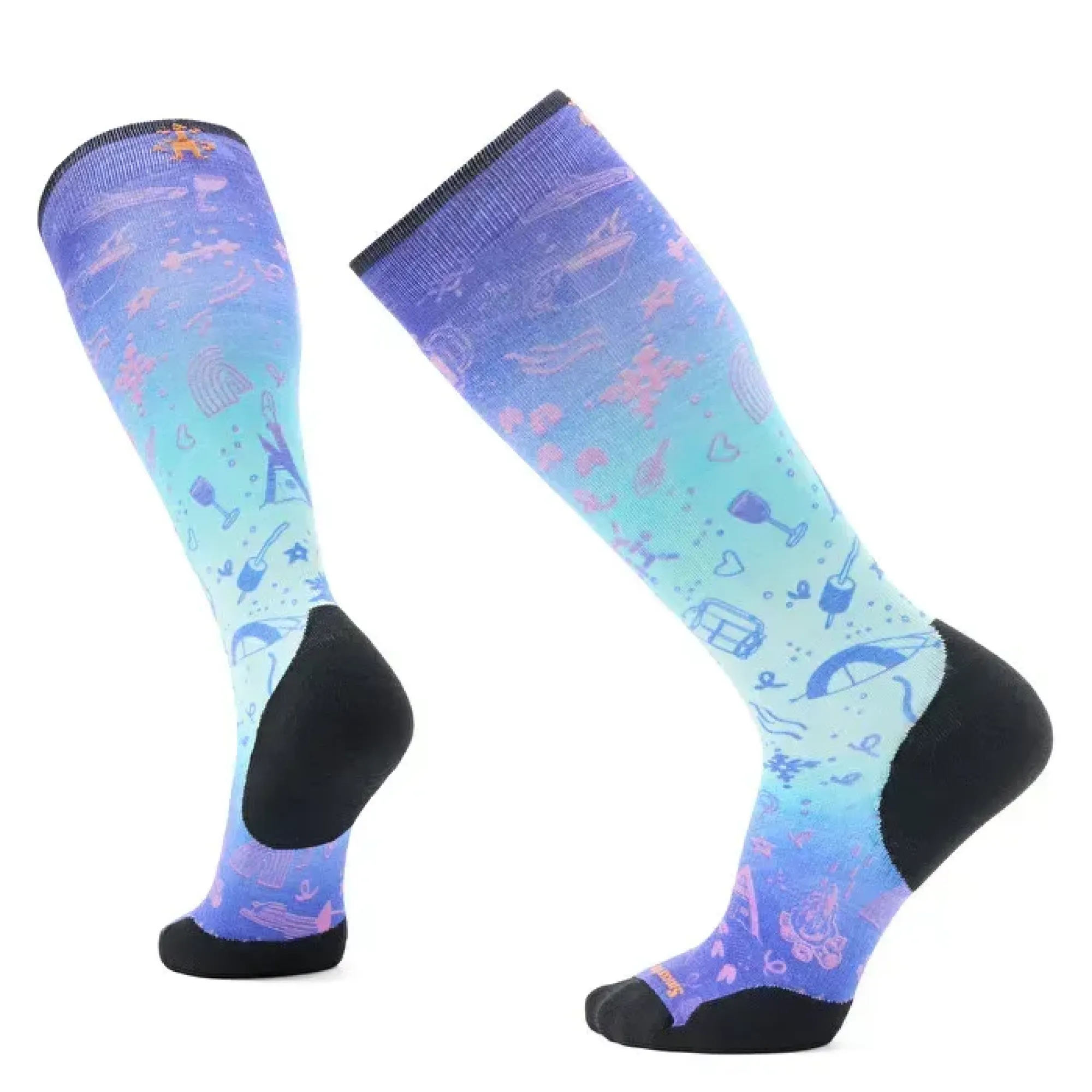 Шкарпетки чоловічі Smartwool Ski Targeted Cushion Nature Doodles Print OTC, Capri, L (SW SW002486.810-L) - Robinzon.ua