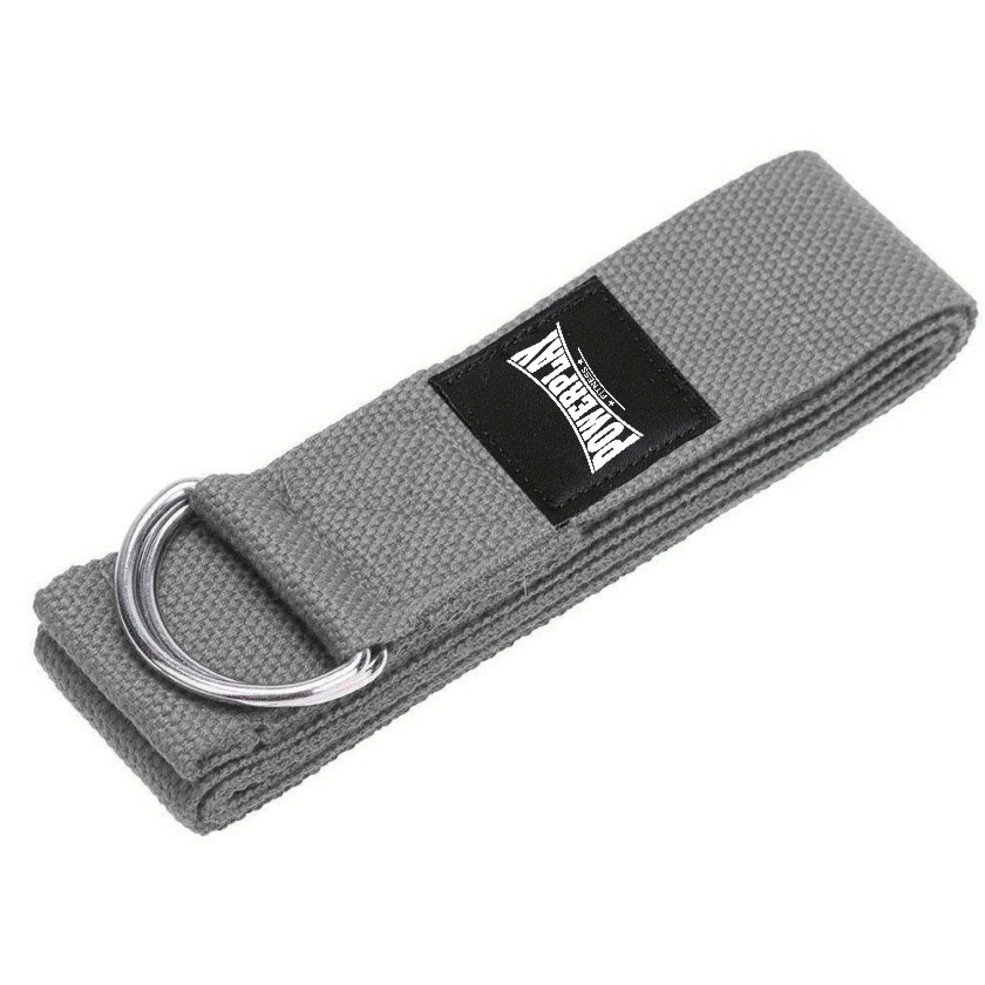 Ремінь для йоги PowerPlay PP_4409 183*3.8см. Сірий - Robinzon.ua