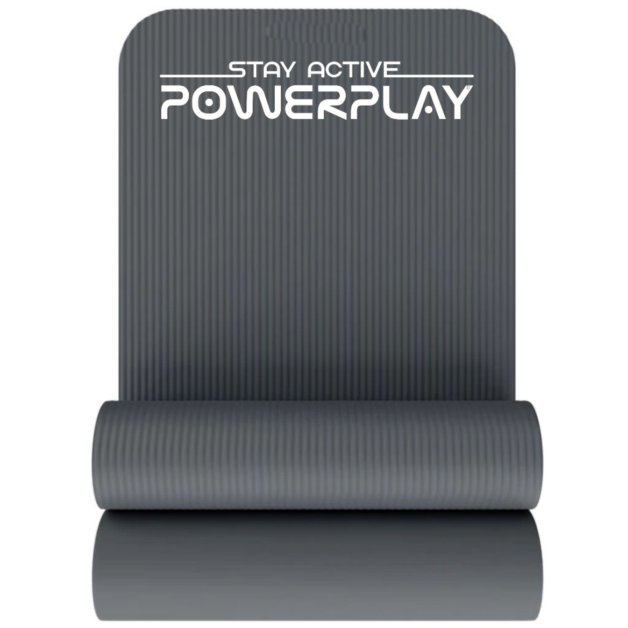 Килимок для йоги та фітнесу PowerPlay 4152 NBR Performance Mat Сірий (183x61x1) - 1 - Robinzon.ua
