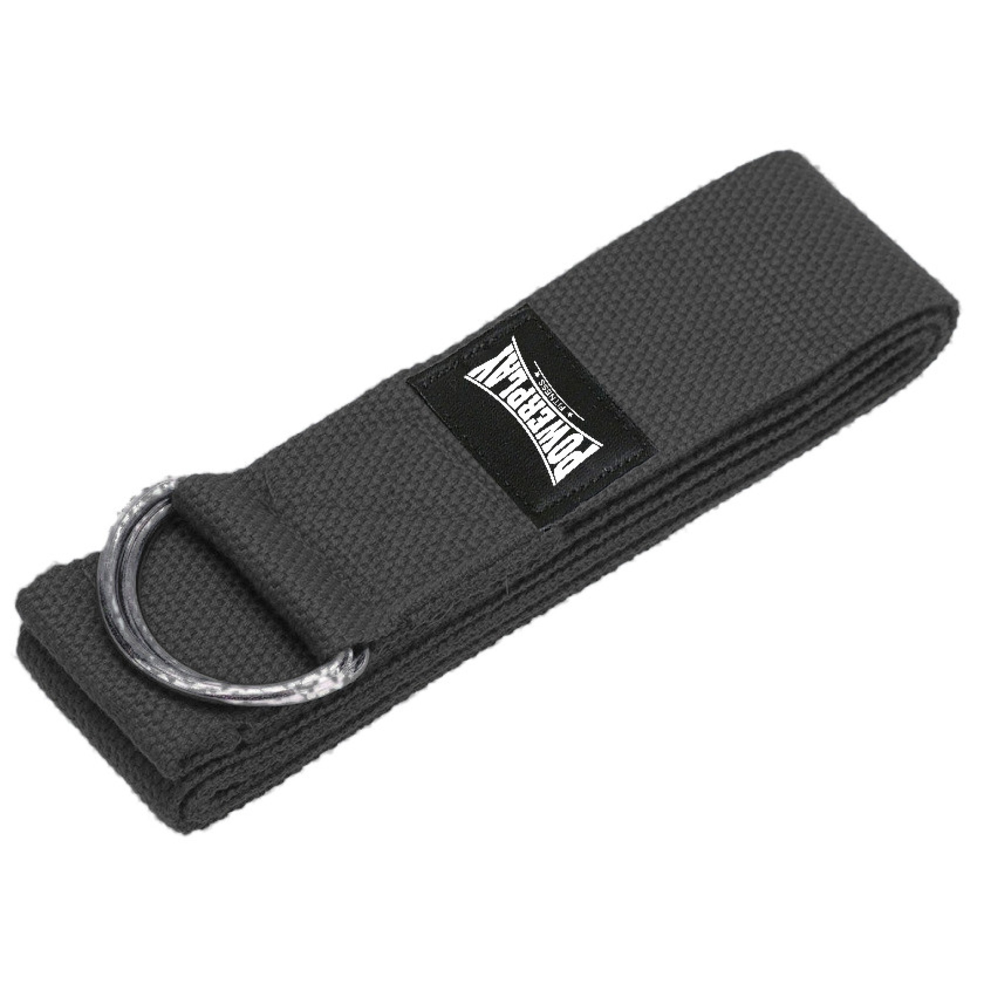 Ремінь для йоги PowerPlay PP_4409 183*3.8см. Чорний - Robinzon.ua