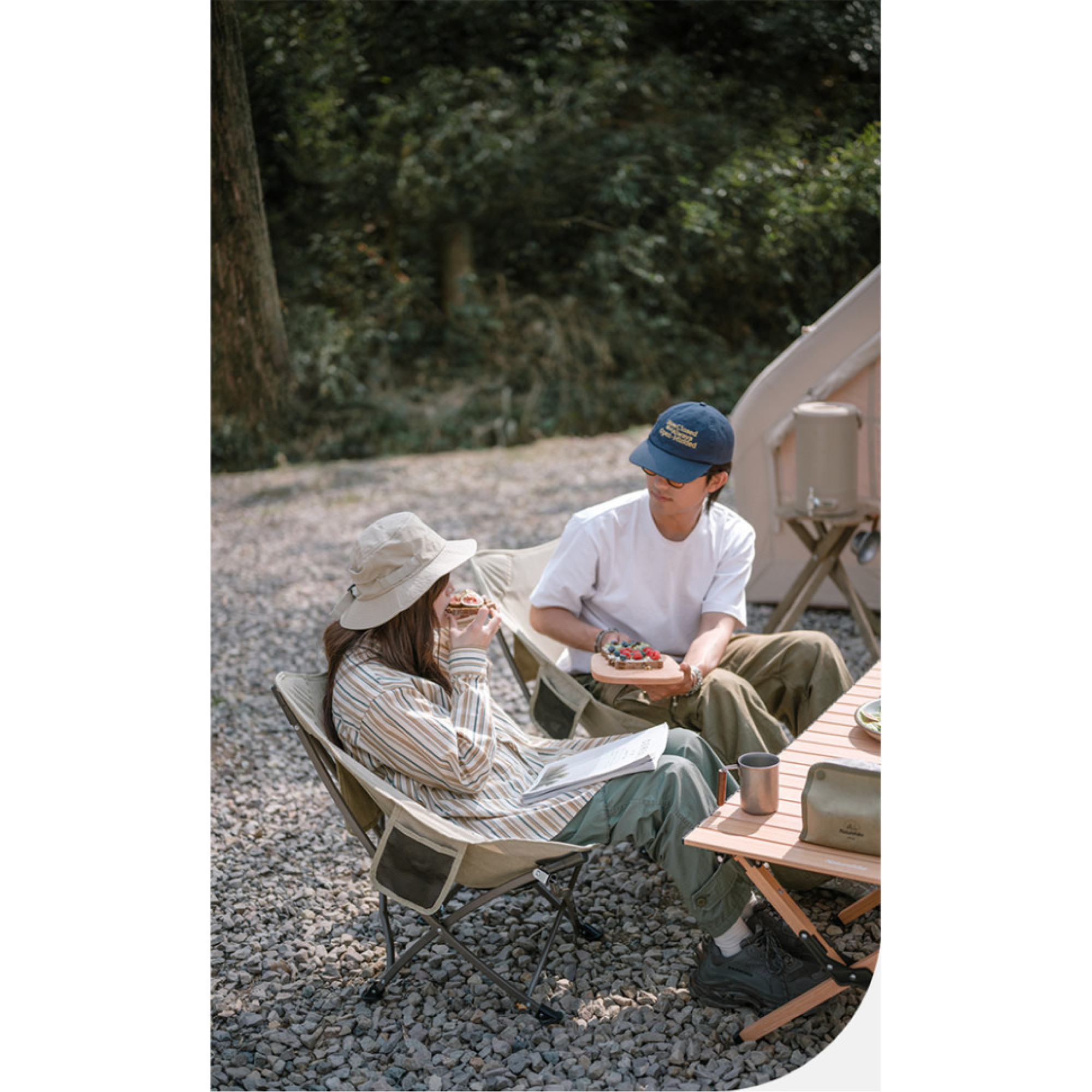 Стілець складаний Naturehike Stellaluna T02J бежевий CNK2350JJ010 - 4 - Robinzon.ua