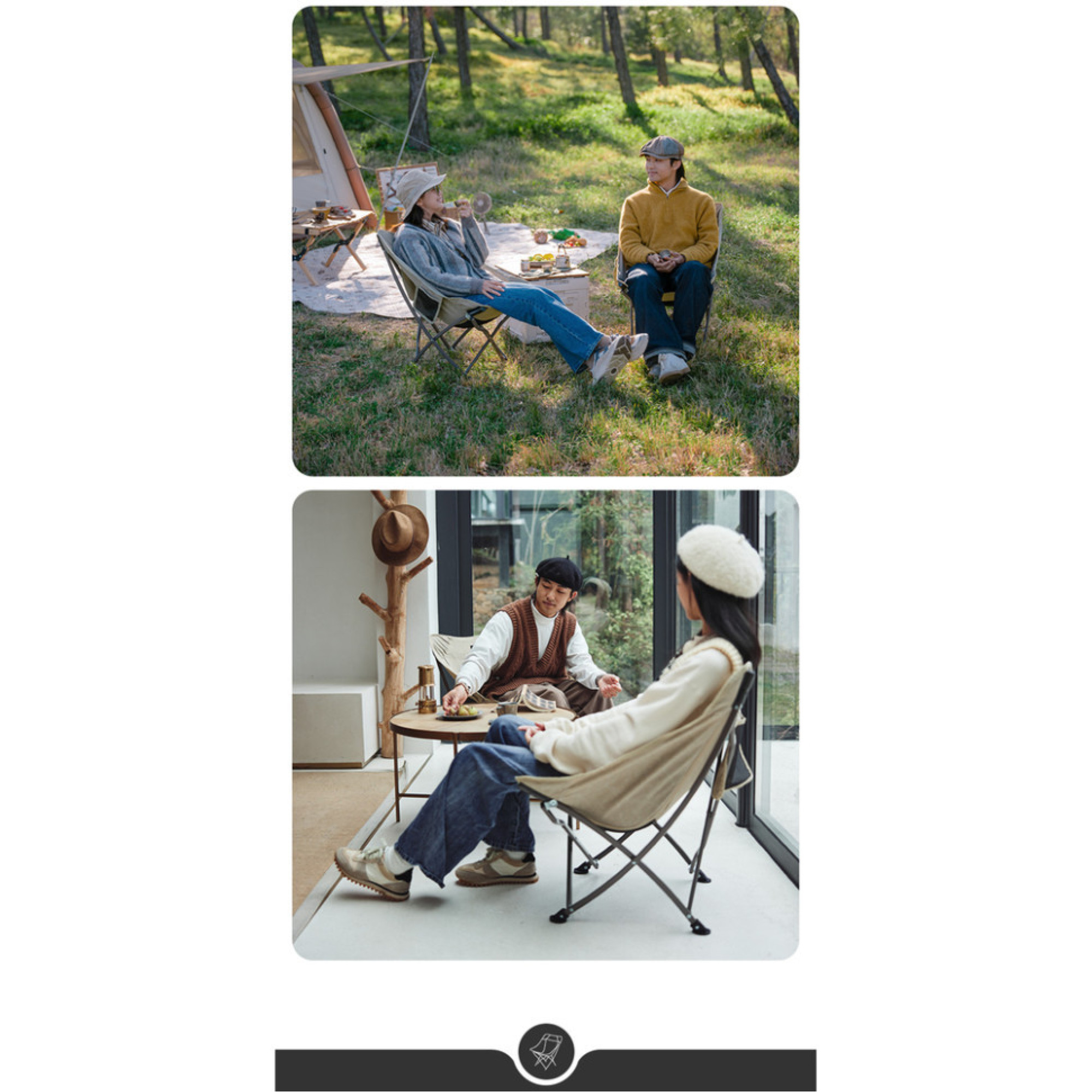 Стілець складаний Naturehike Stellaluna T02J бежевий CNK2350JJ010 - 6 - Robinzon.ua