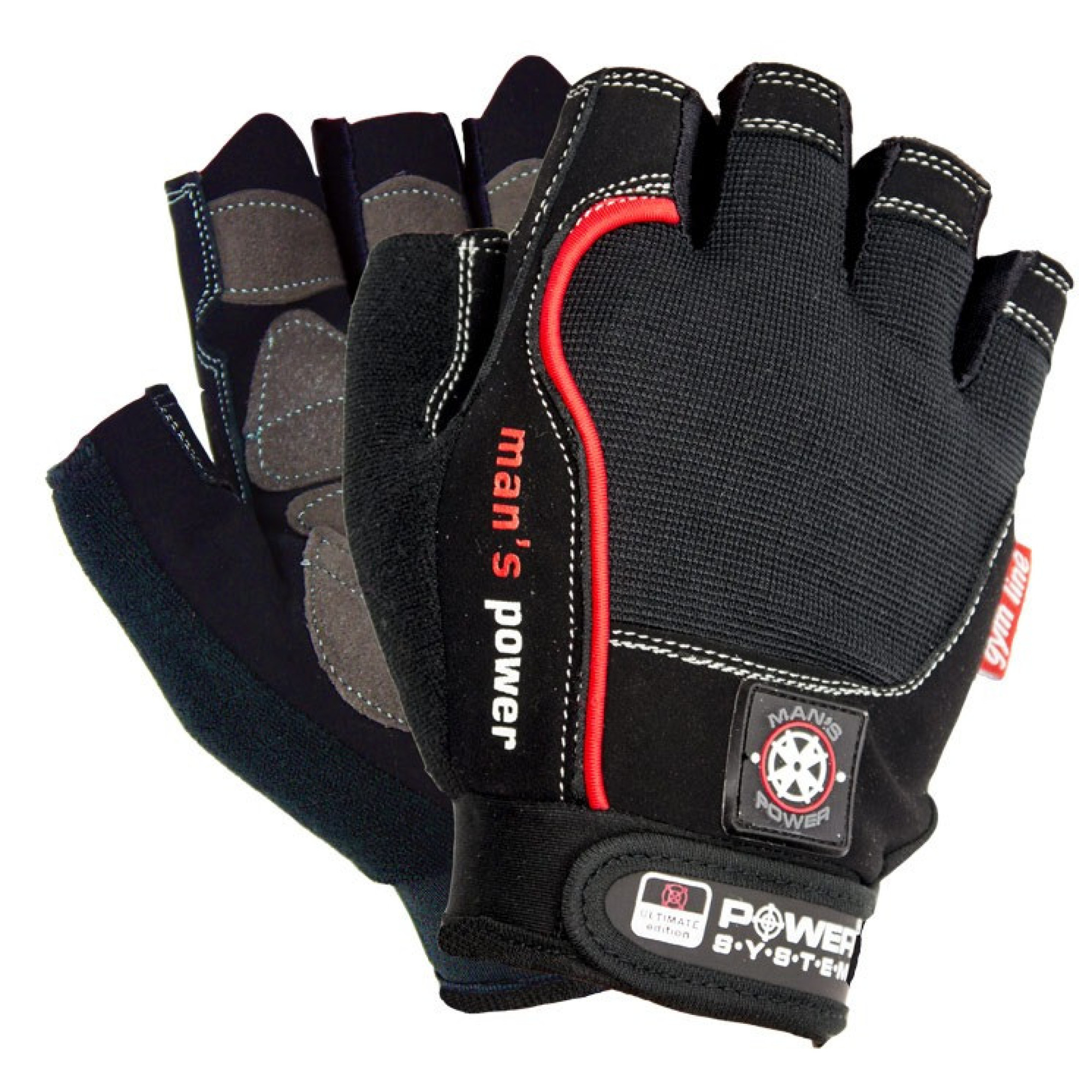 Рукавички для фітнесу та важкої атлетики Power System PS-2580 Man’s Power Black S - Robinzon.ua