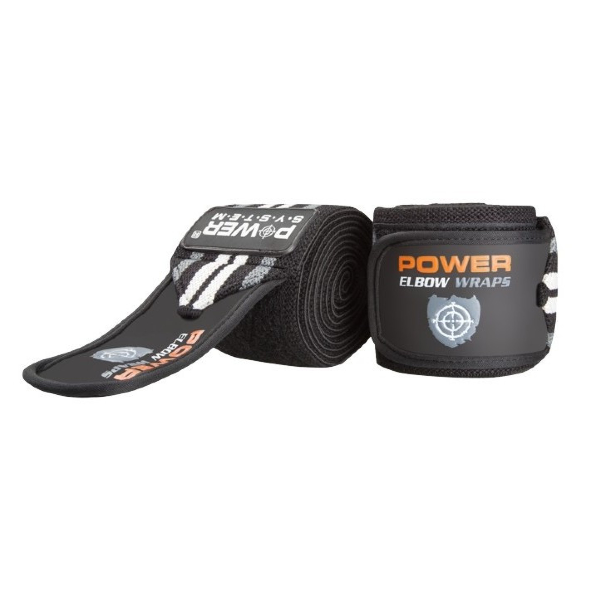 Еластичні бинти на лікоть Power System PS-3600 Elbow Wraps Grey/Black (пара) - 3 - Robinzon.ua