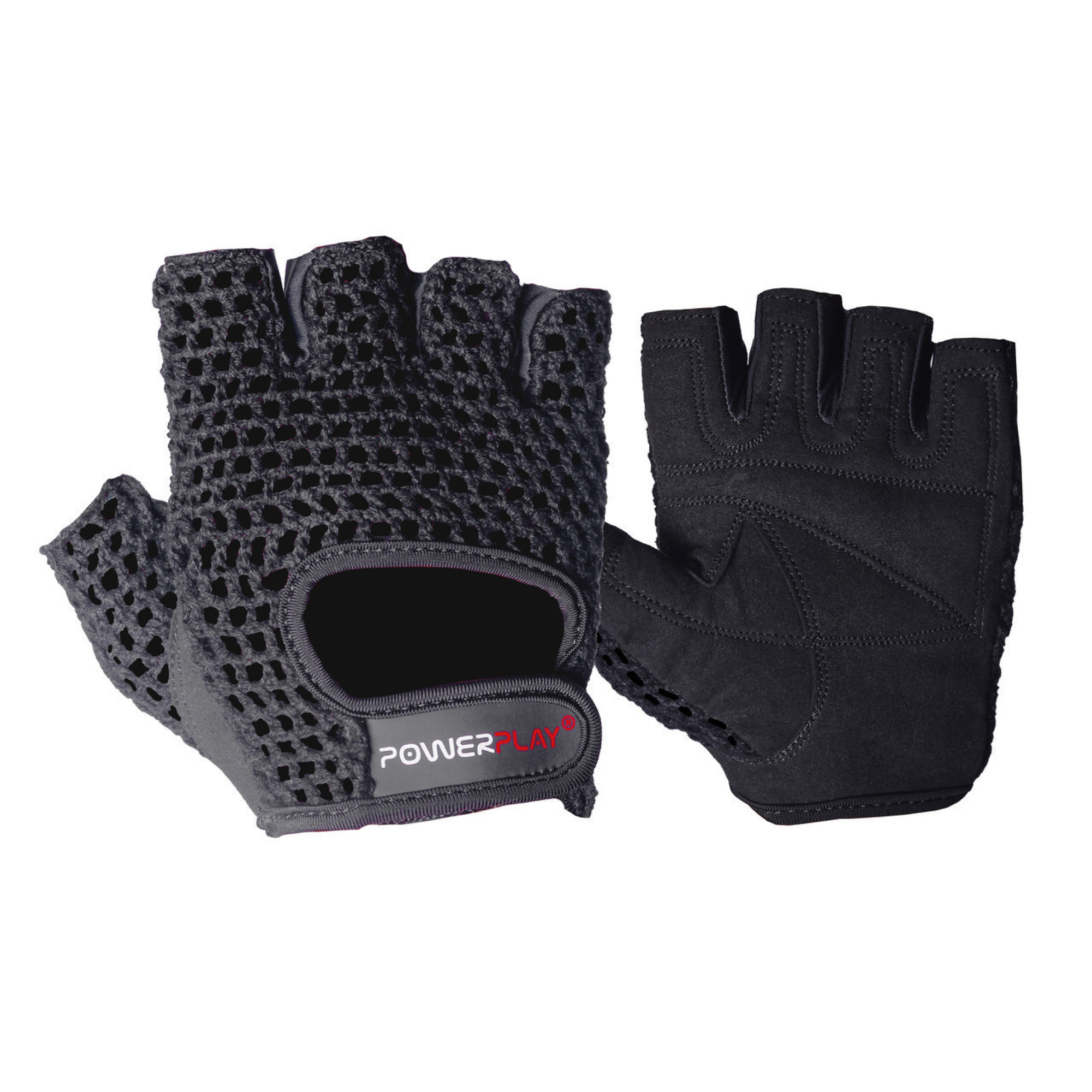 Рукавички для фітнесу та важкої атлетики PowerPlay 1953 Чорні S - Robinzon.ua