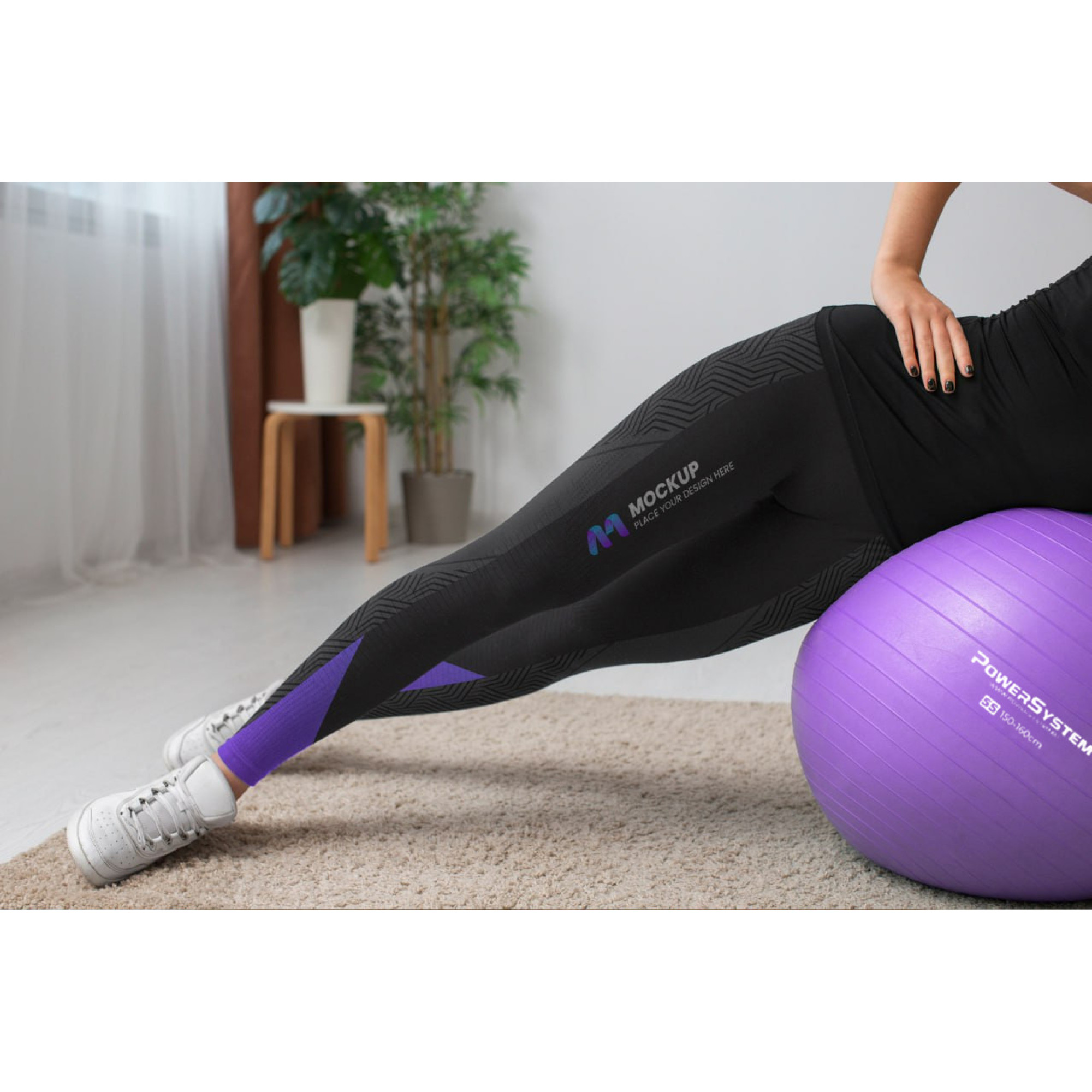 Мяч для фитнеса (фитбол) Power System PS-4013 &Oslash;75 cm PRO Gymball Purple - 2 - Robinzon.ua