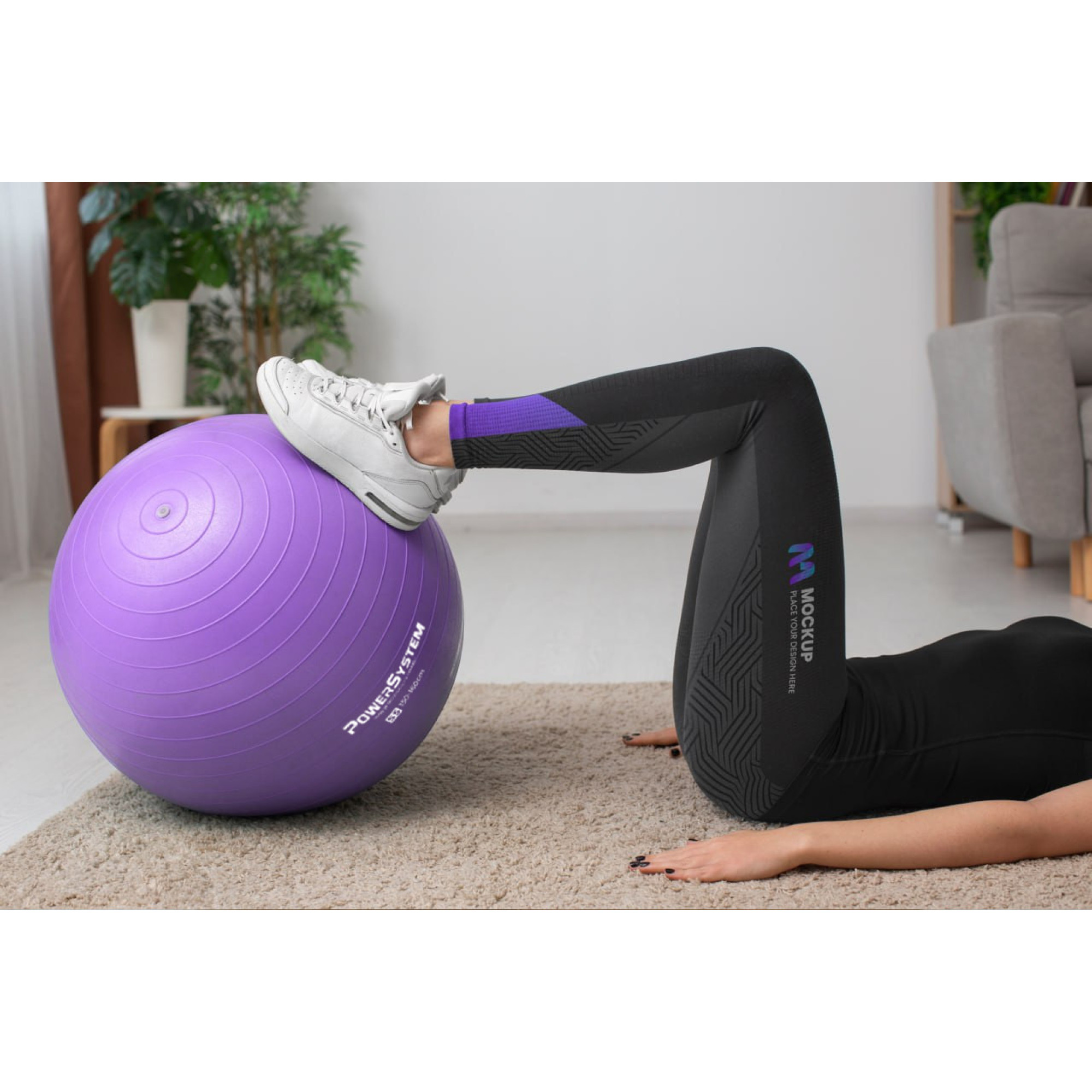 Мяч для фитнеса (фитбол) Power System PS-4013 &Oslash;75 cm PRO Gymball Purple - 3 - Robinzon.ua