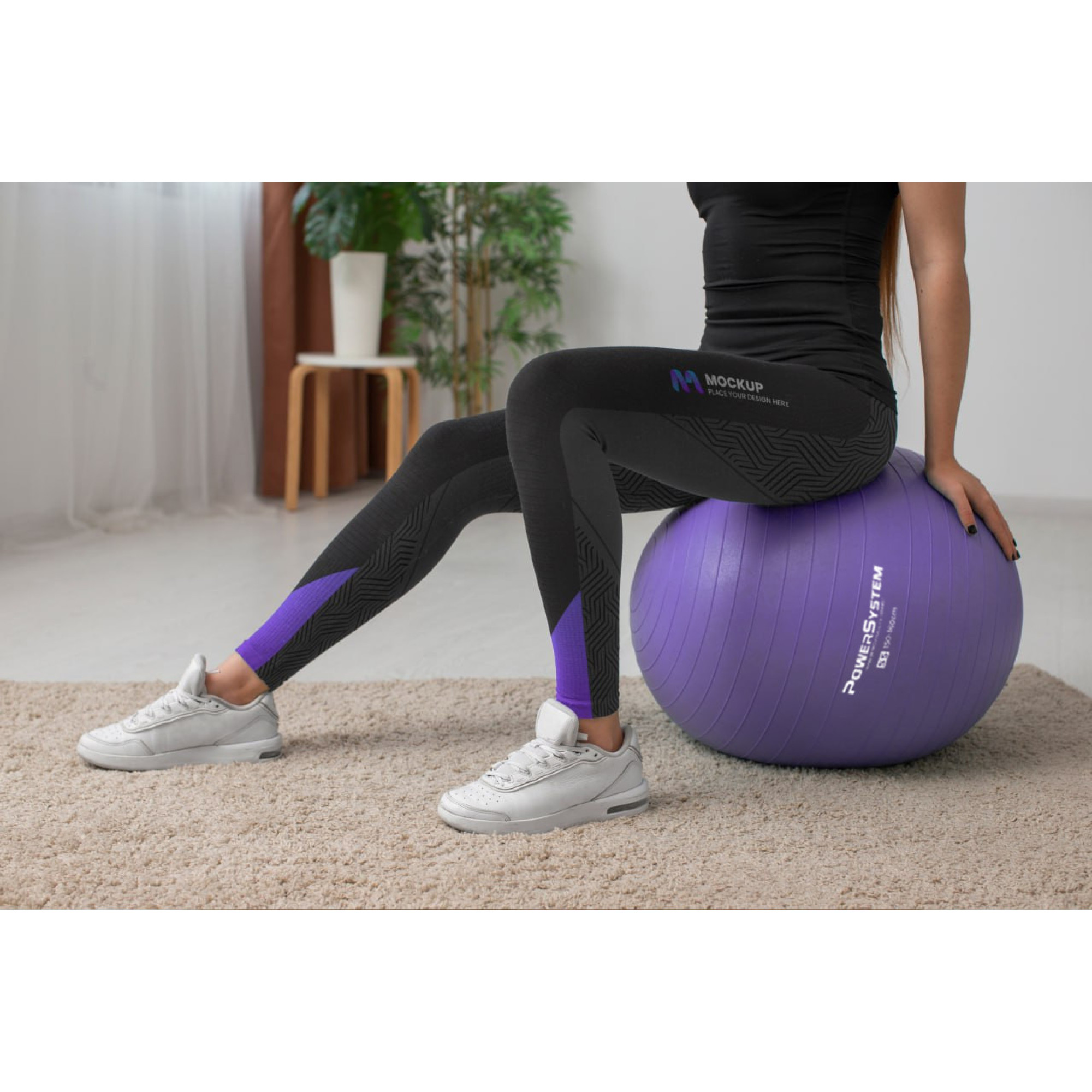 Мяч для фитнеса (фитбол) Power System PS-4013 &Oslash;75 cm PRO Gymball Purple - 5 - Robinzon.ua