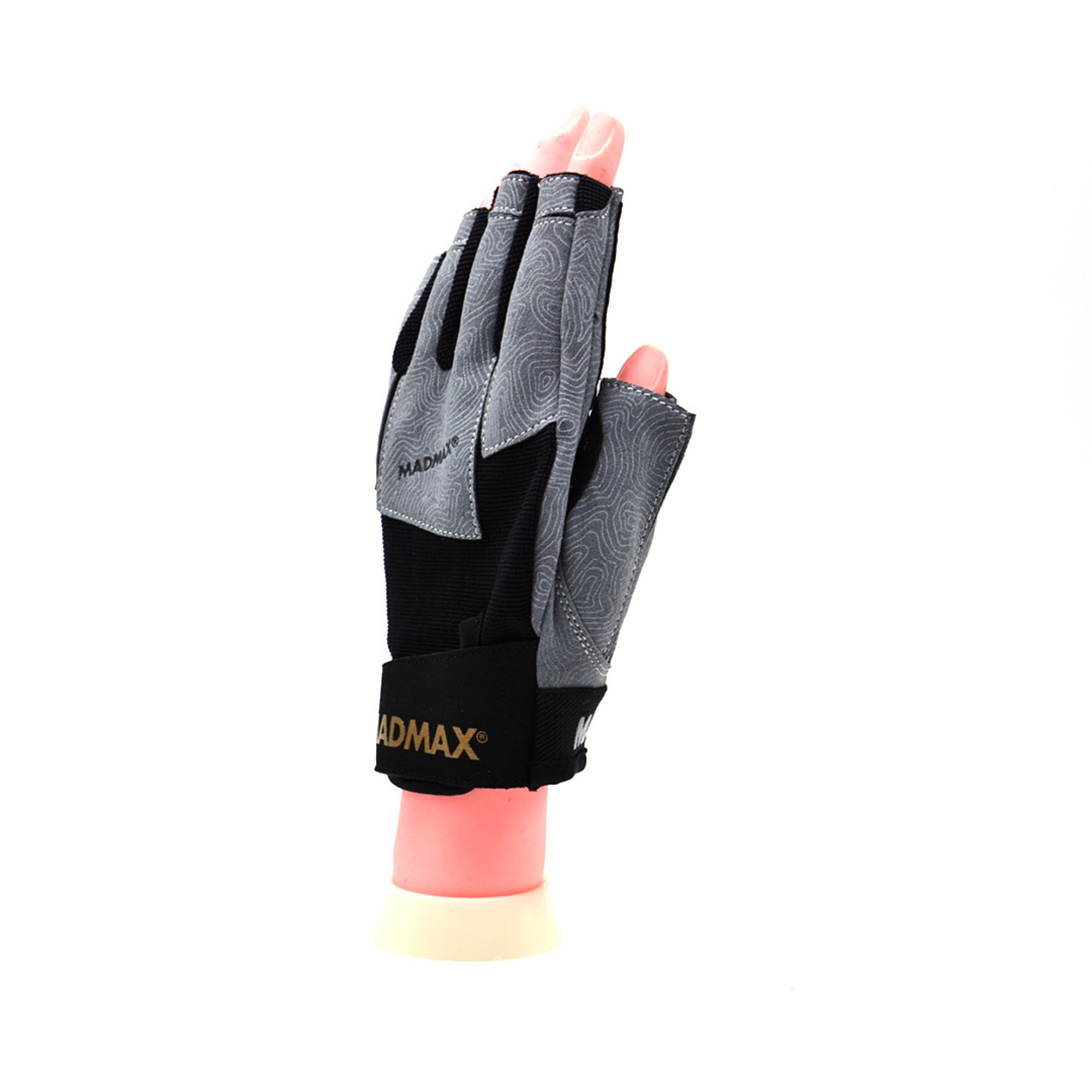 Перчатки для фитнеса и тяжелой атлетики MadMax MFG-871 Damasteel Grey/Black M - 2 - Robinzon.ua
