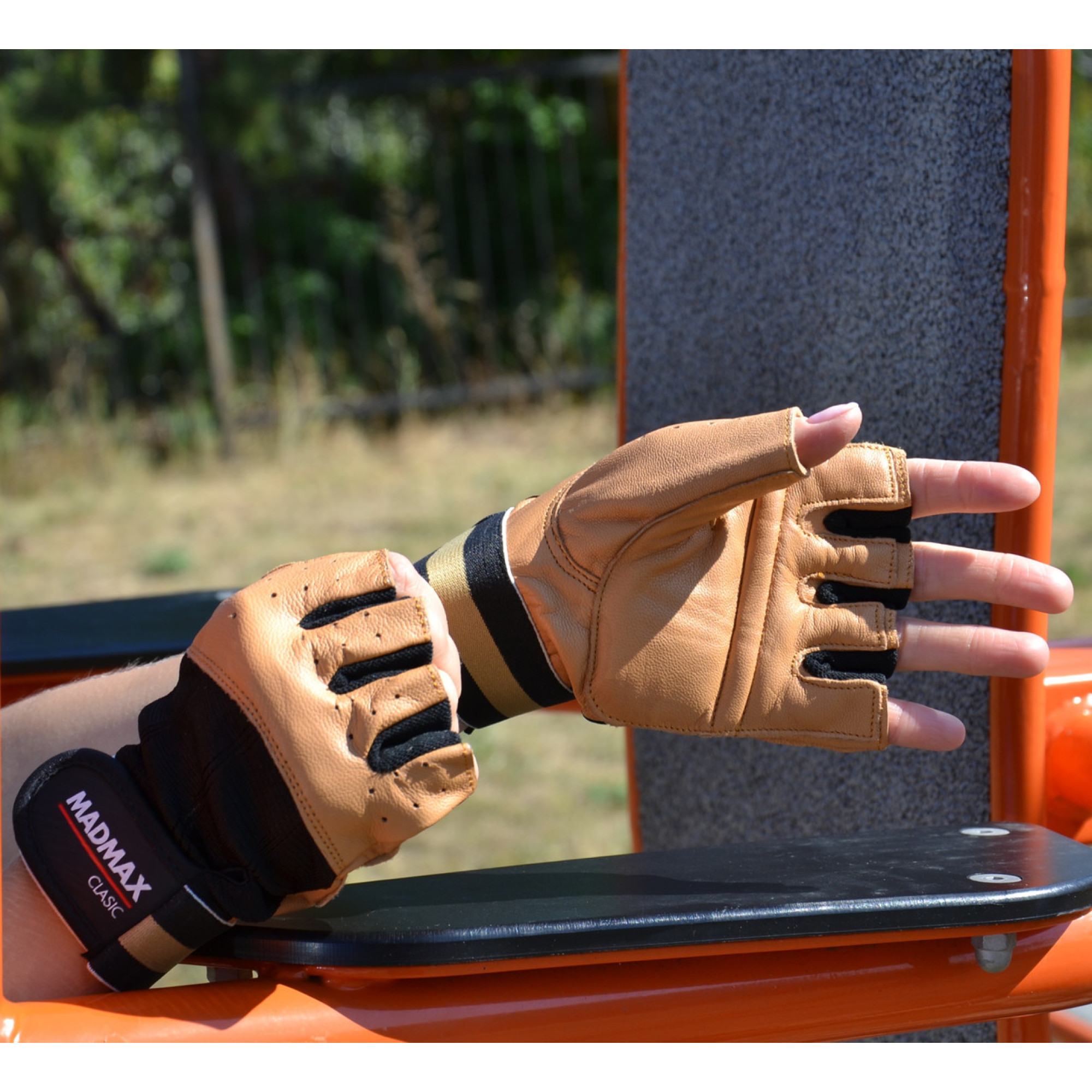 Перчатки для фитнеса и тяжелой атлетики MadMax MFG-248 Clasic Brown S - 6 - Robinzon.ua