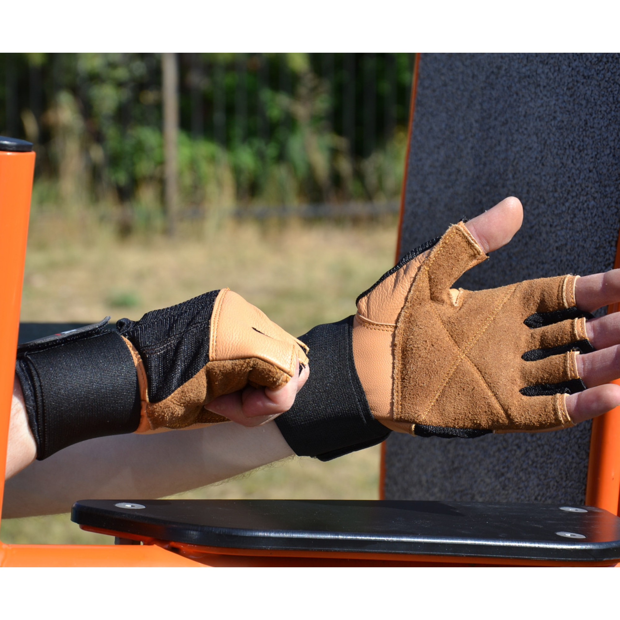 Перчатки для фитнеса и тяжелой атлетики MadMax MFG-269 Professional Brown XXL - 6 - Robinzon.ua