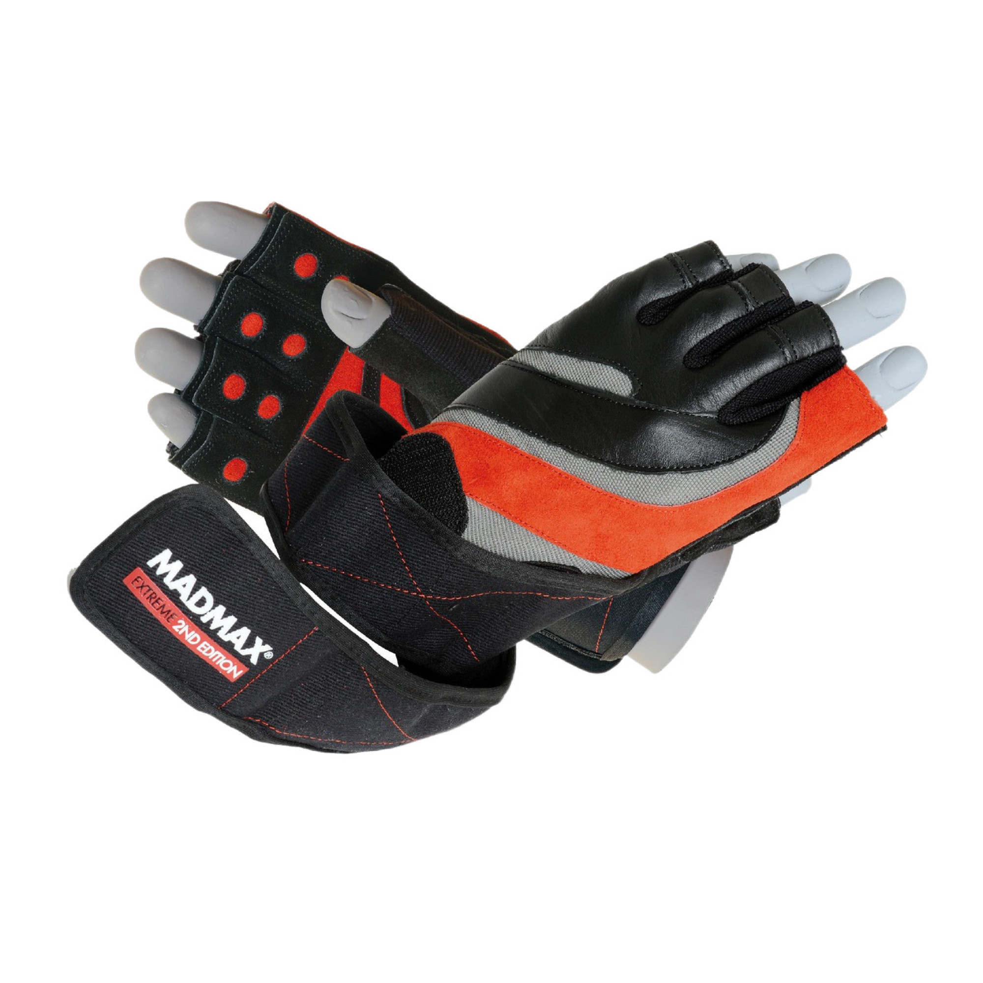 Перчатки для фитнеса и тяжелой атлетики MadMax MFG-568 Extreme 2nd edition Black/Red L Перчатки для фитнеса и тяжелой атлетики MadMax MFG-568 Extreme 2nd edition Black/Red L - Robinzon.ua