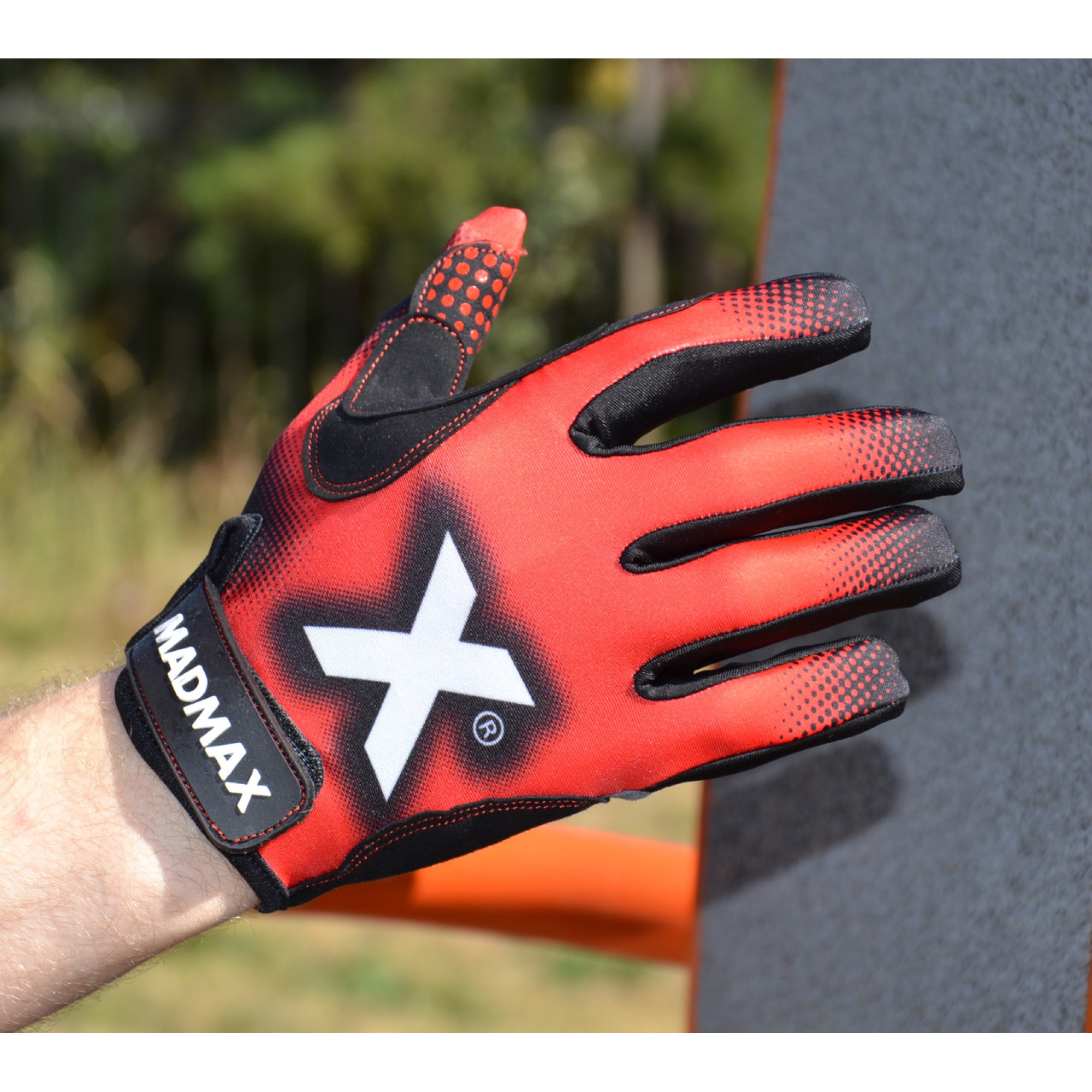 Рукавички для фітнесу та важкої атлетики MadMax MXG-101 X Gloves Black/Grey/Red M - 3 - Robinzon.ua