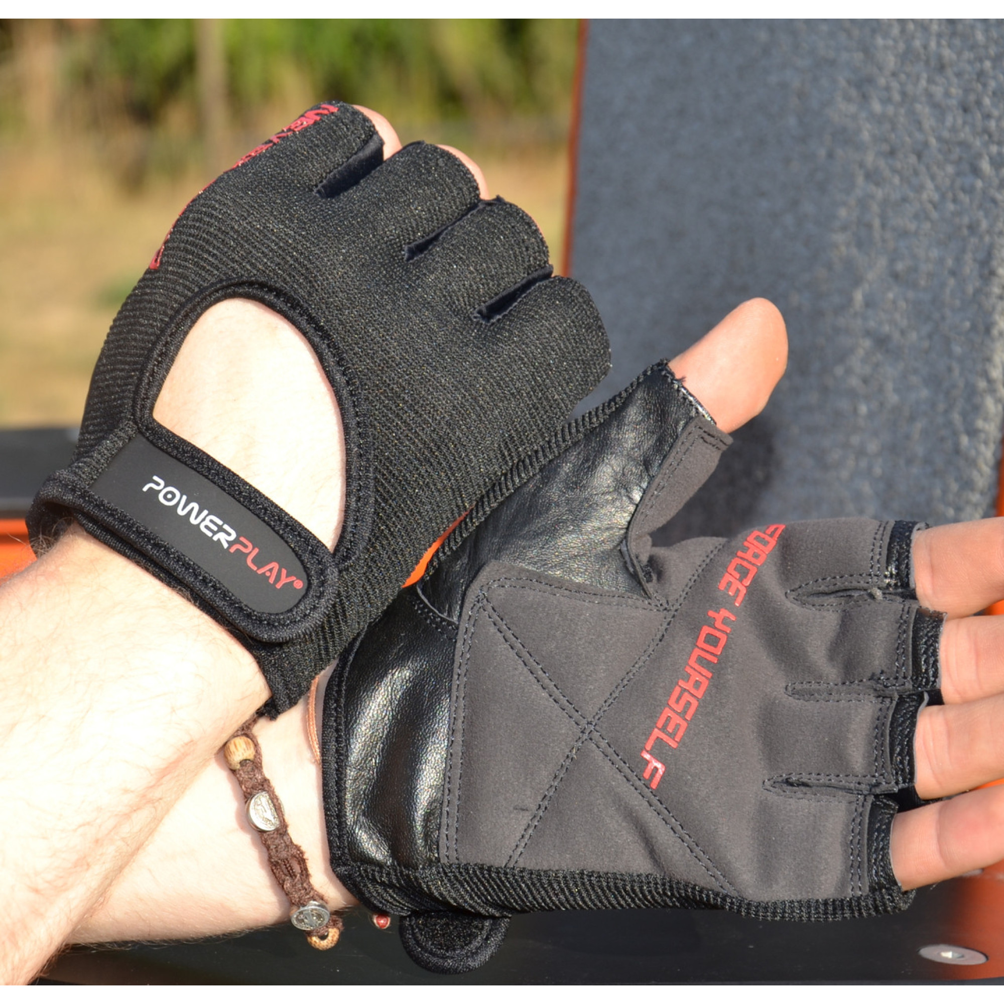 Рукавички для фітнесу та важкої атлетики PowerPlay 9077 Never Stop чорно-червоні M - 5 Рукавички для фітнесу та важкої атлетики PowerPlay 9077 Never Stop чорно-червоні M - 5 - Robinzon.ua