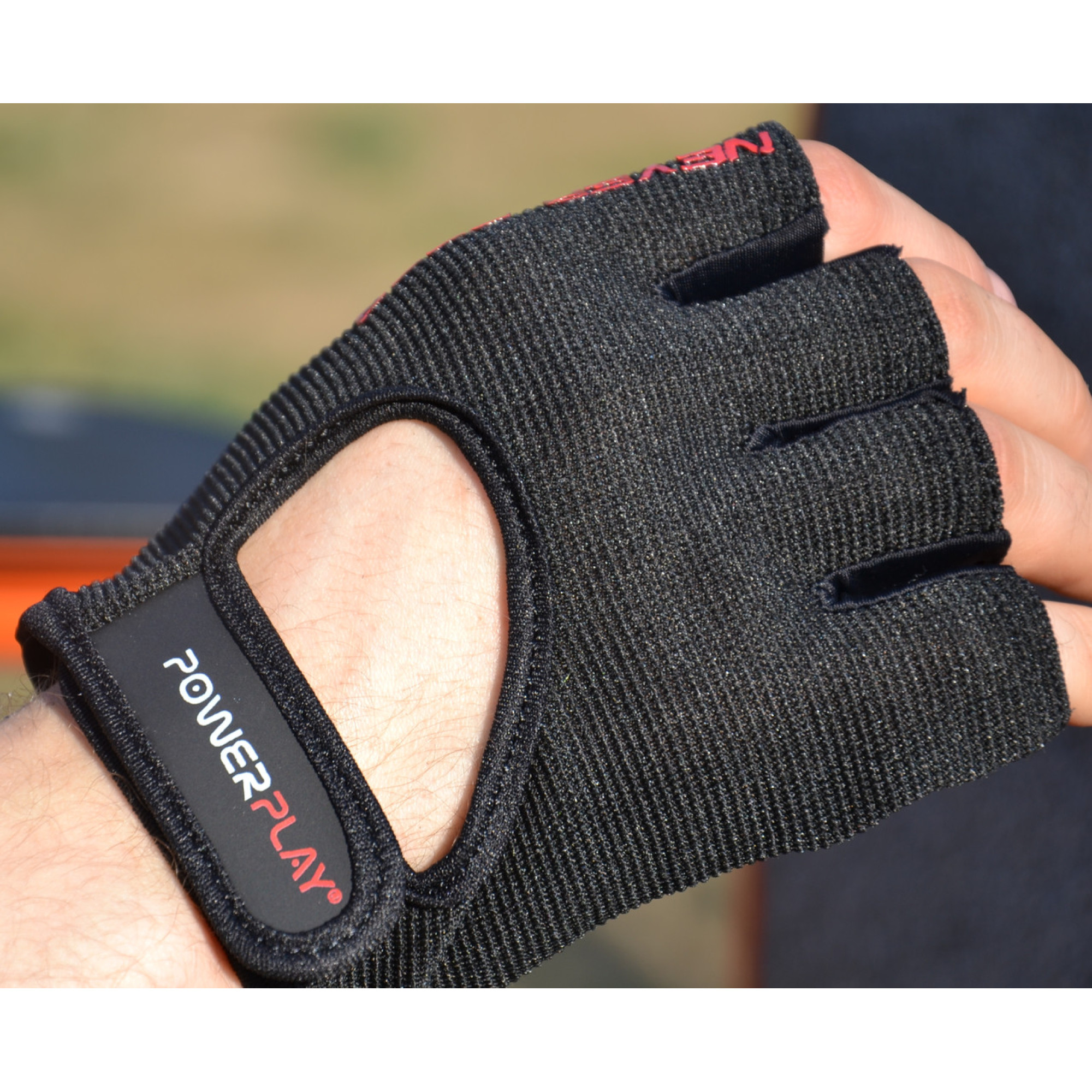 Перчатки для фитнеса и тяжелой атлетики PowerPlay 9077 Never Stop черно-красные L - 2 - Robinzon.ua