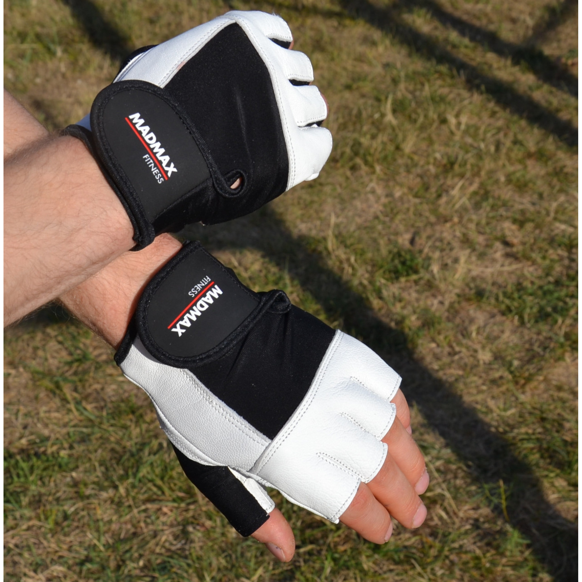 Перчатки для фитнеса MadMax MFG-444 Fitness White XL - 5 - Robinzon.ua