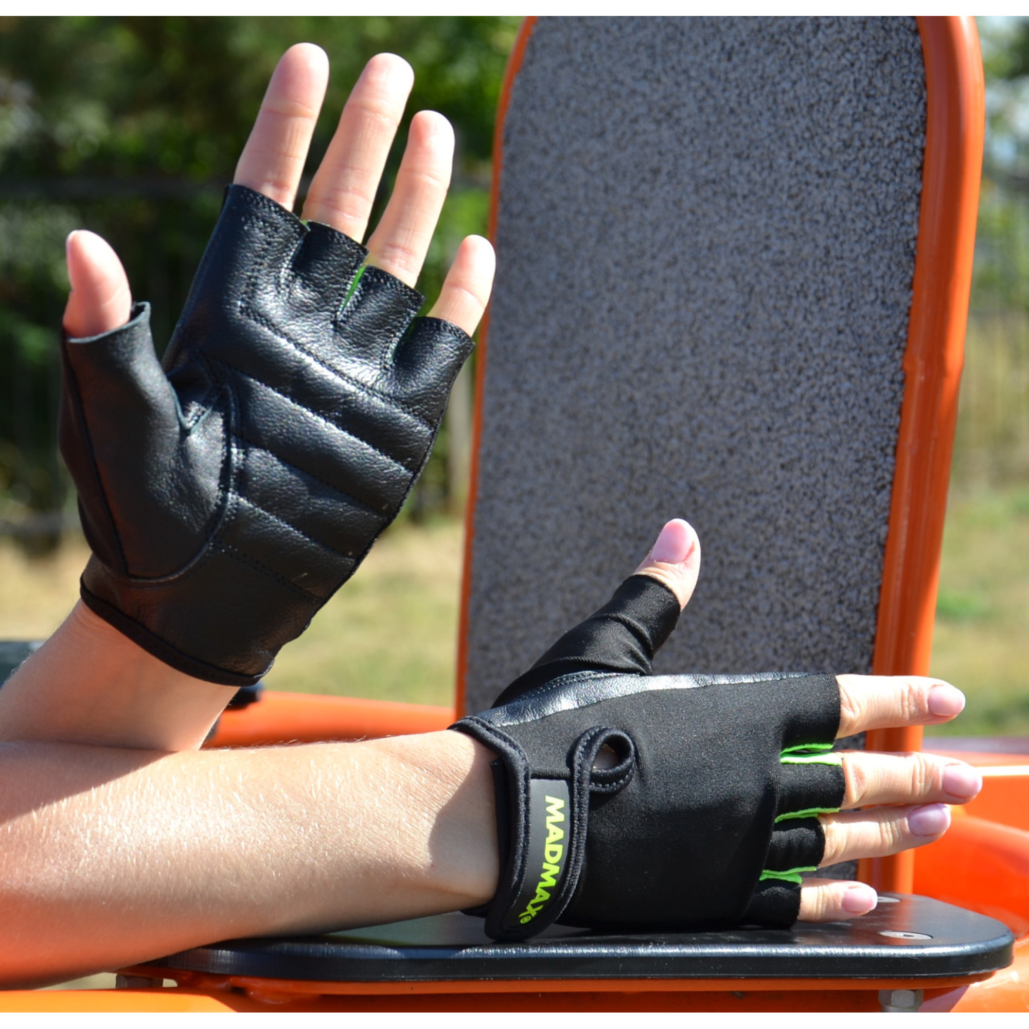 Перчатки для фитнеса MadMax MFG-251 Rainbow Green L - 3 - Robinzon.ua