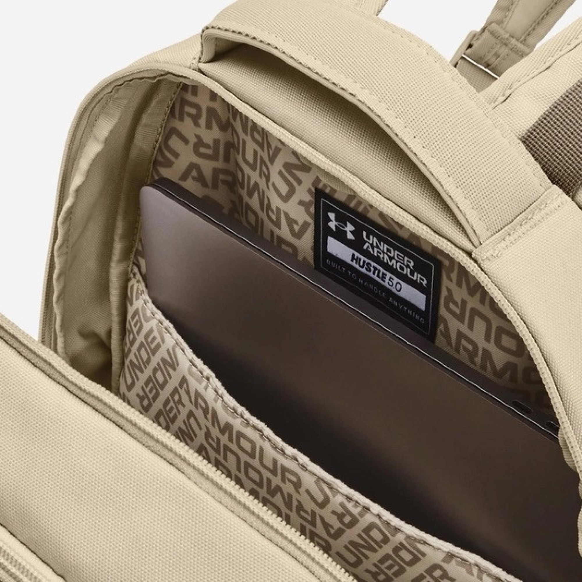 Рюкзак UA Hustle 5.0 Backpack 29L Бежевий 21х51х16 см (1361176-289) - 5 - Robinzon.ua