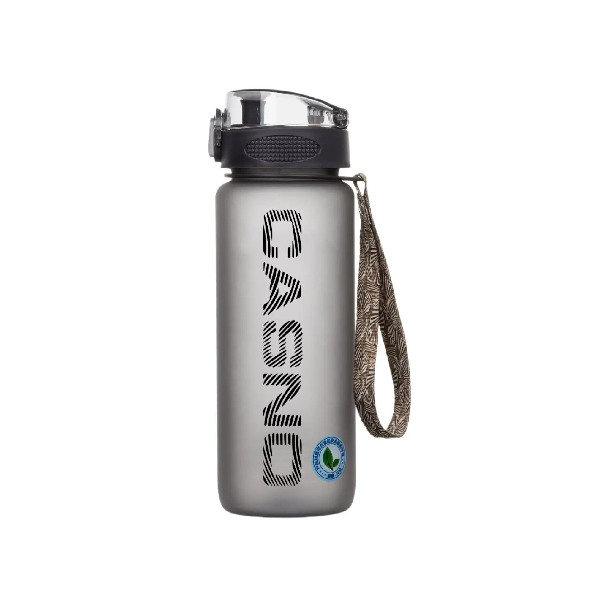 Пляшка для води CASNO 850 мл KXN-1183 Сіра + металевий вінчик - Robinzon.ua