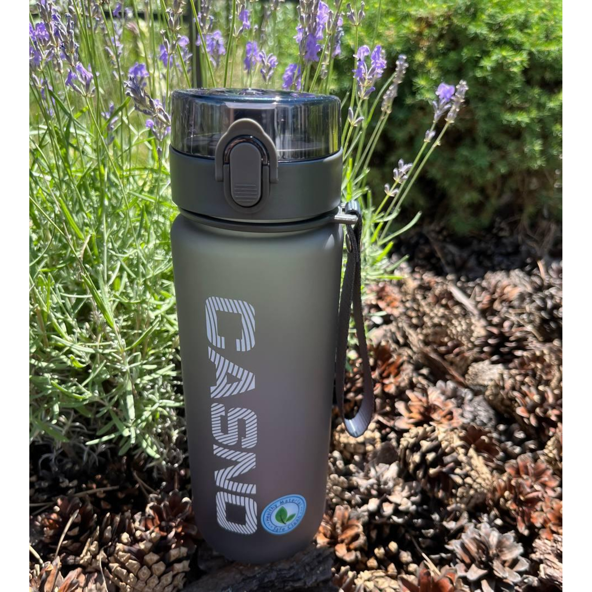 Пляшка для води CASNO 850 мл KXN-1183 Сіра + металевий вінчик - 6 - Robinzon.ua