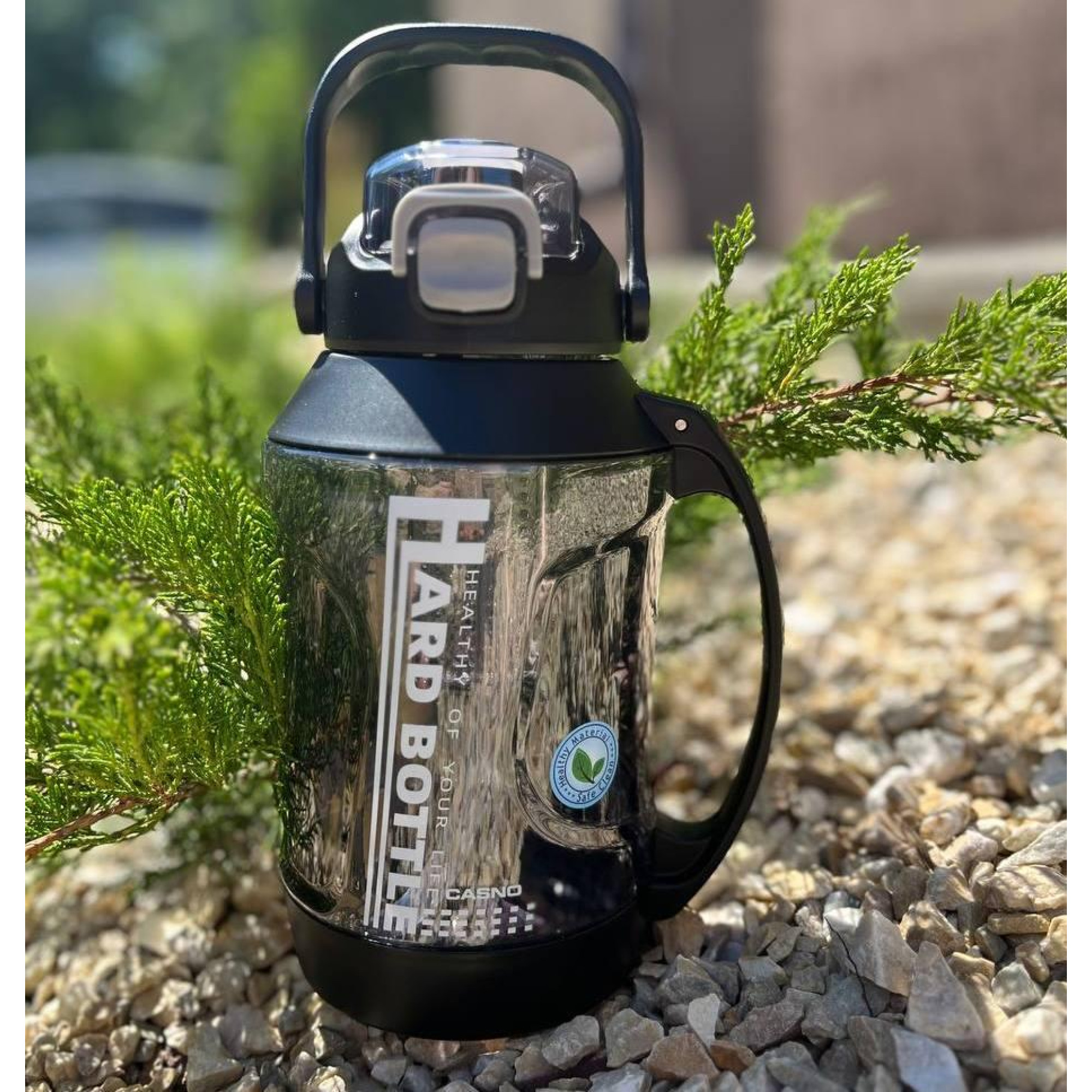 Пляшка для води CASNO 1900 мл KXN-1269 Чорна - 2 - Robinzon.ua