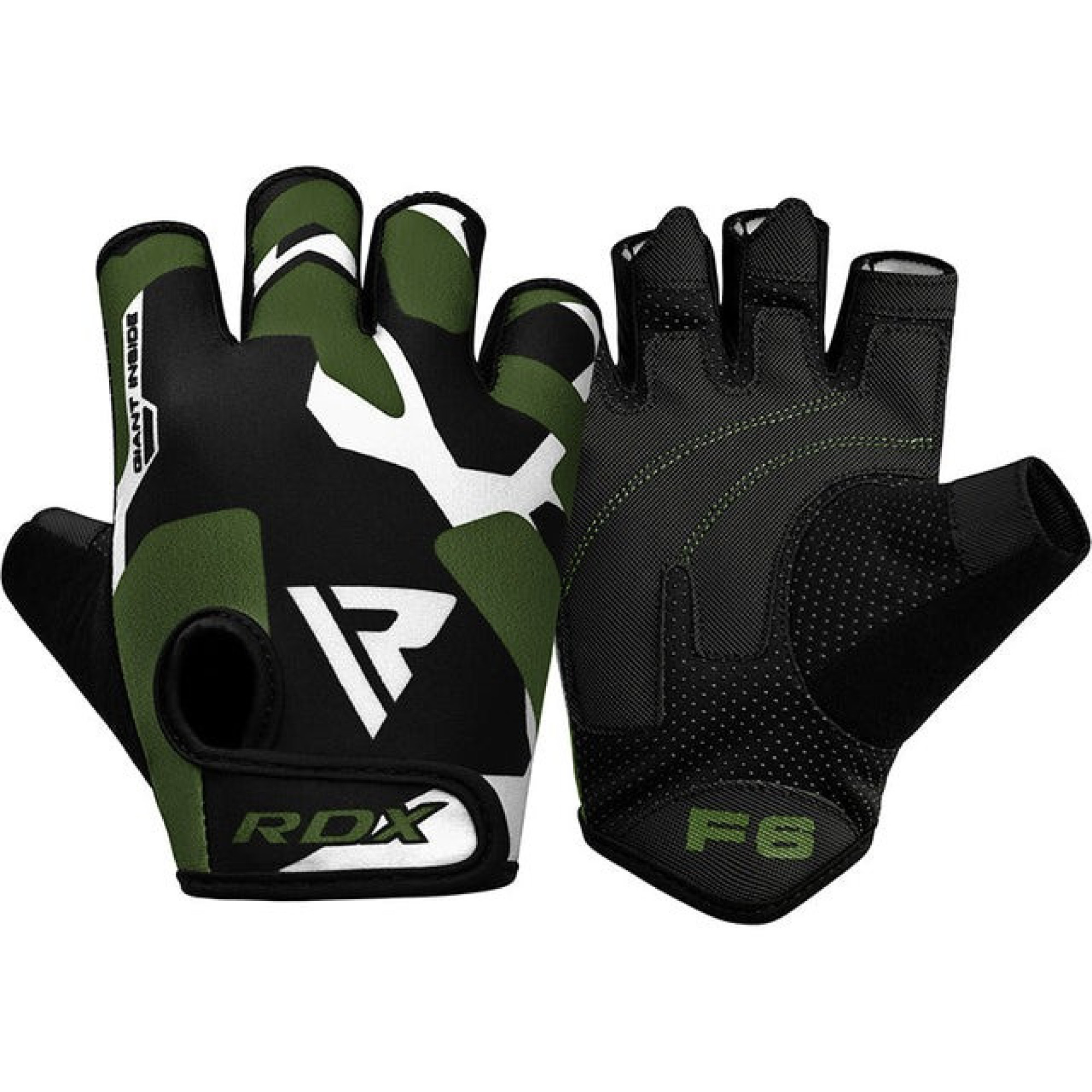 Рукавички для фітнесу RDX F6 Sumblimation Black/Green XXL - Robinzon.ua