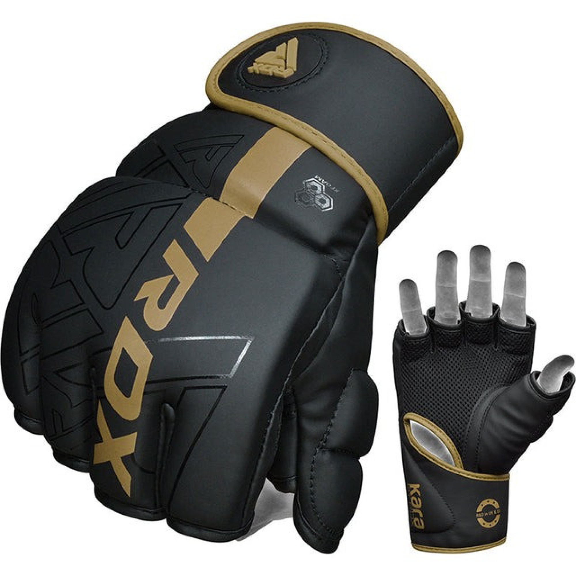 Перчатки для ММА RDX F6 KARA Matte Golden XL (капа в комплекте) - 6 - Robinzon.ua