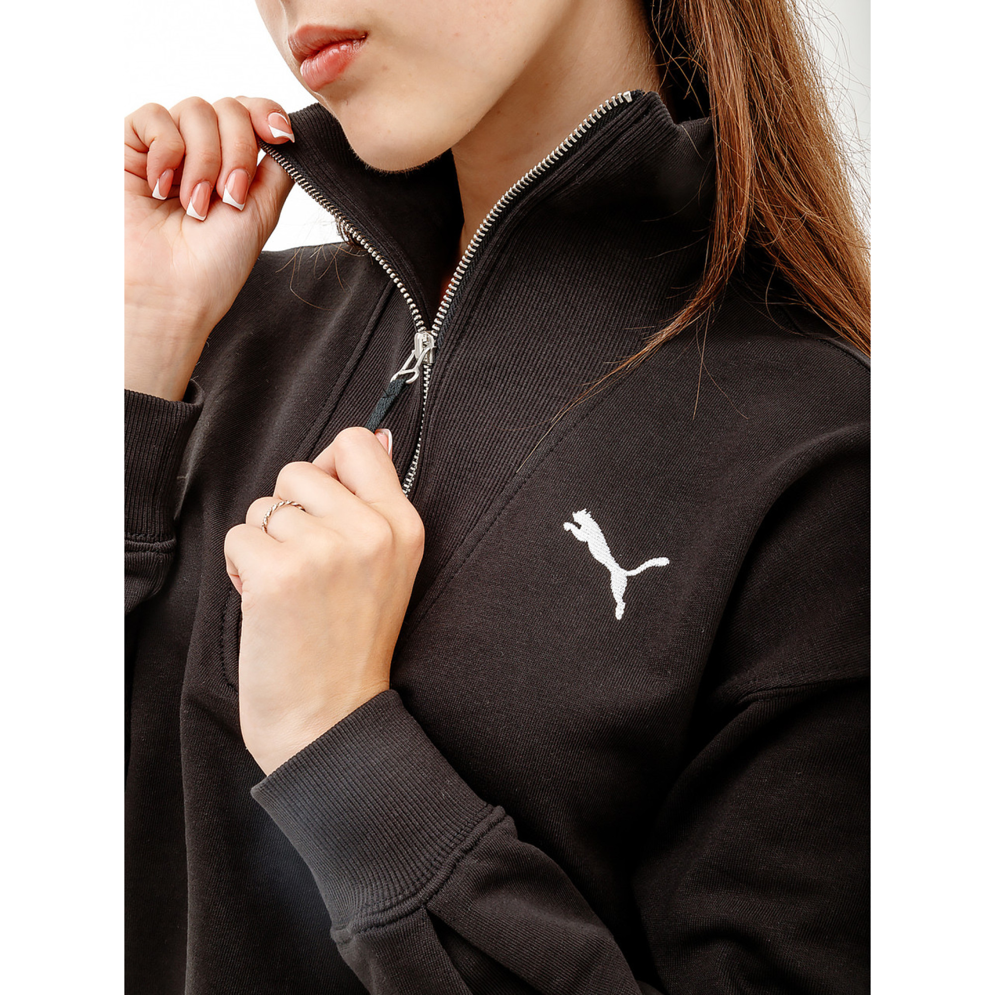Жіноча Кофта Puma HER High-Neck Half-Zip Чорний  M (7d67600501 M) - 2 - Robinzon.ua