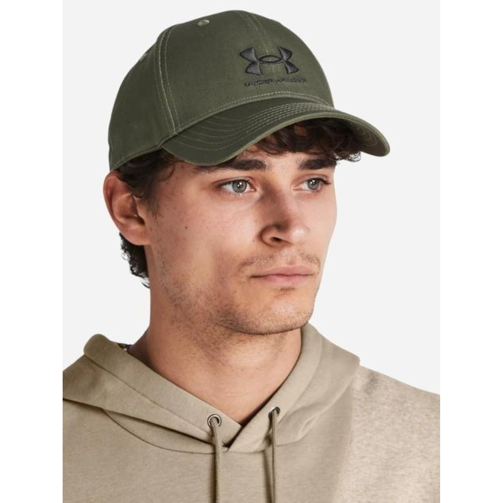 Чоловіча Кепка UA Mens Sportstyle Lockup Adj Оливковий OSFM (1381645-390) - 2 - Robinzon.ua