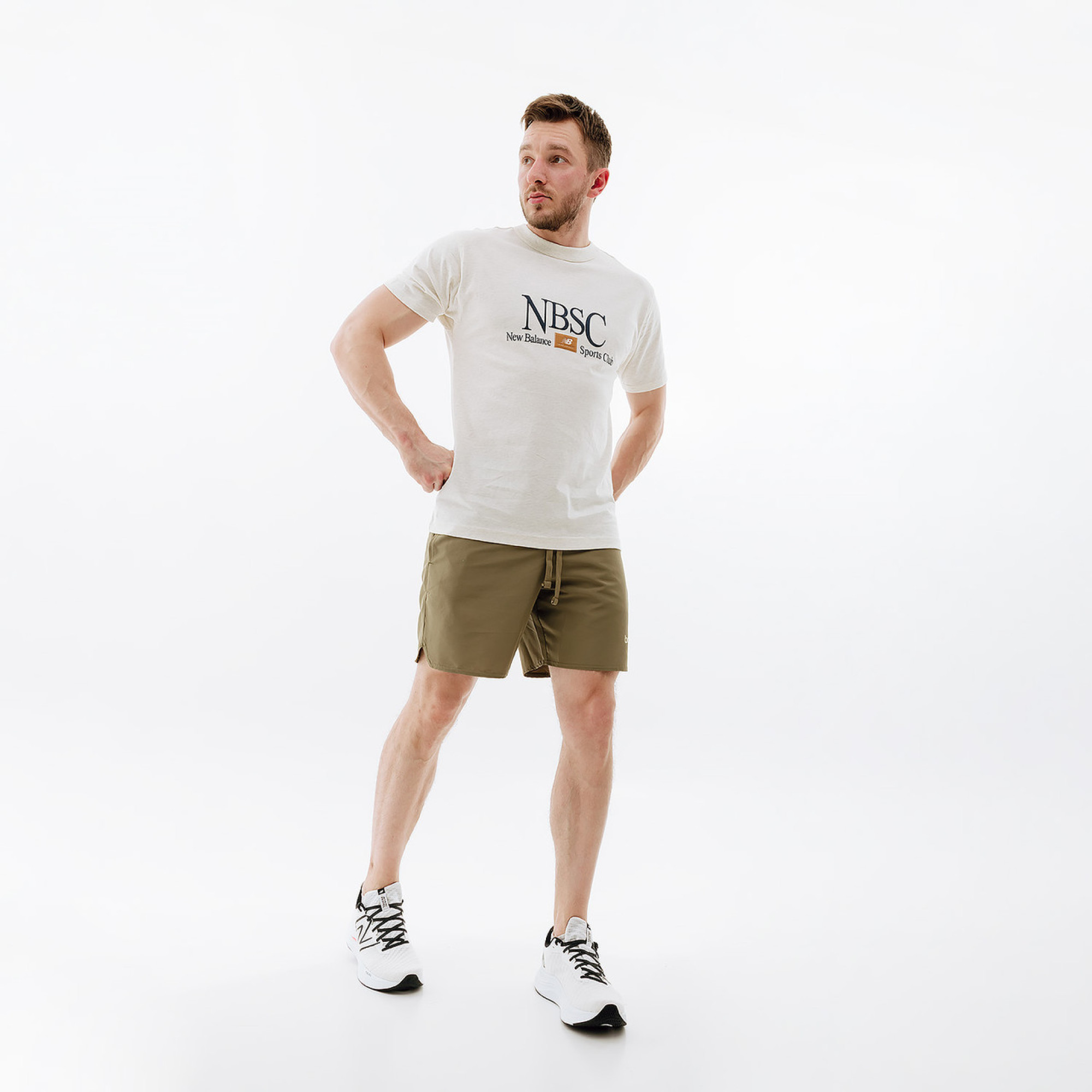 Чоловічі Шорти New Balance Essentials Reimagined Woven Хакі M (MS31519CGN) - 2 - Robinzon.ua