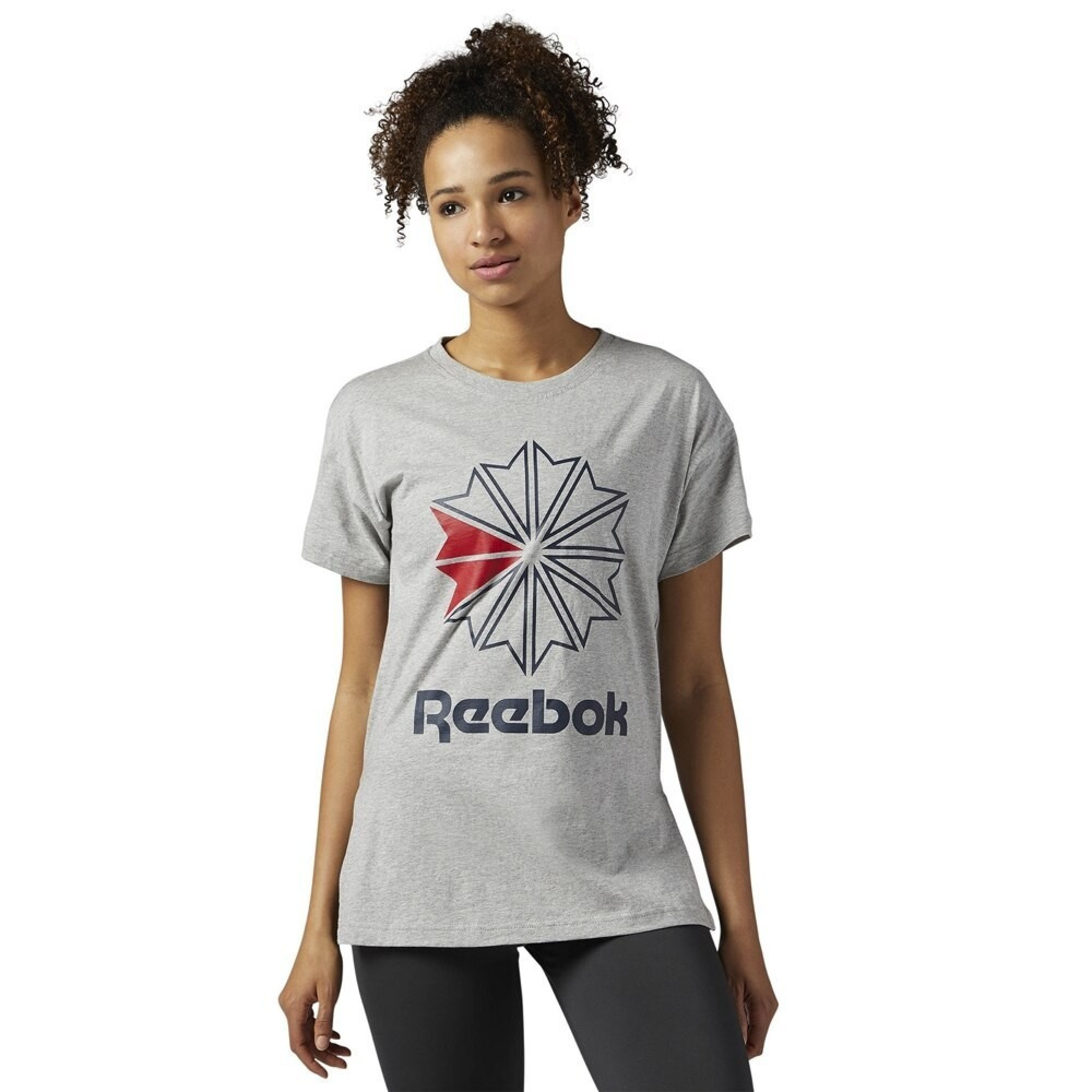 Майка жіноча  Reebok F classic tee medium  grey heather (S BQ2524 S - 1 - Robinzon.ua