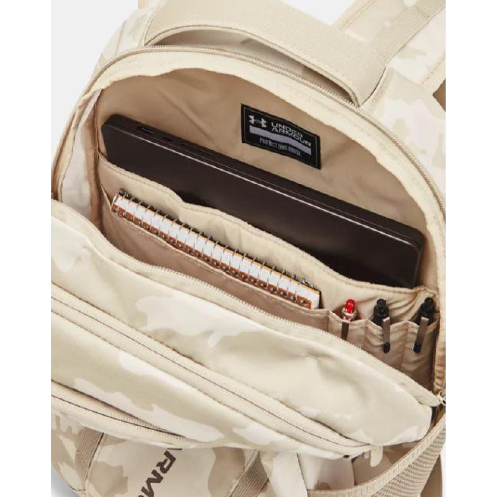 Рюкзак UA Hustle 6.0 Backpack 29L Бежевый 51х32х17 см (1384672-110) - 2 - Robinzon.ua