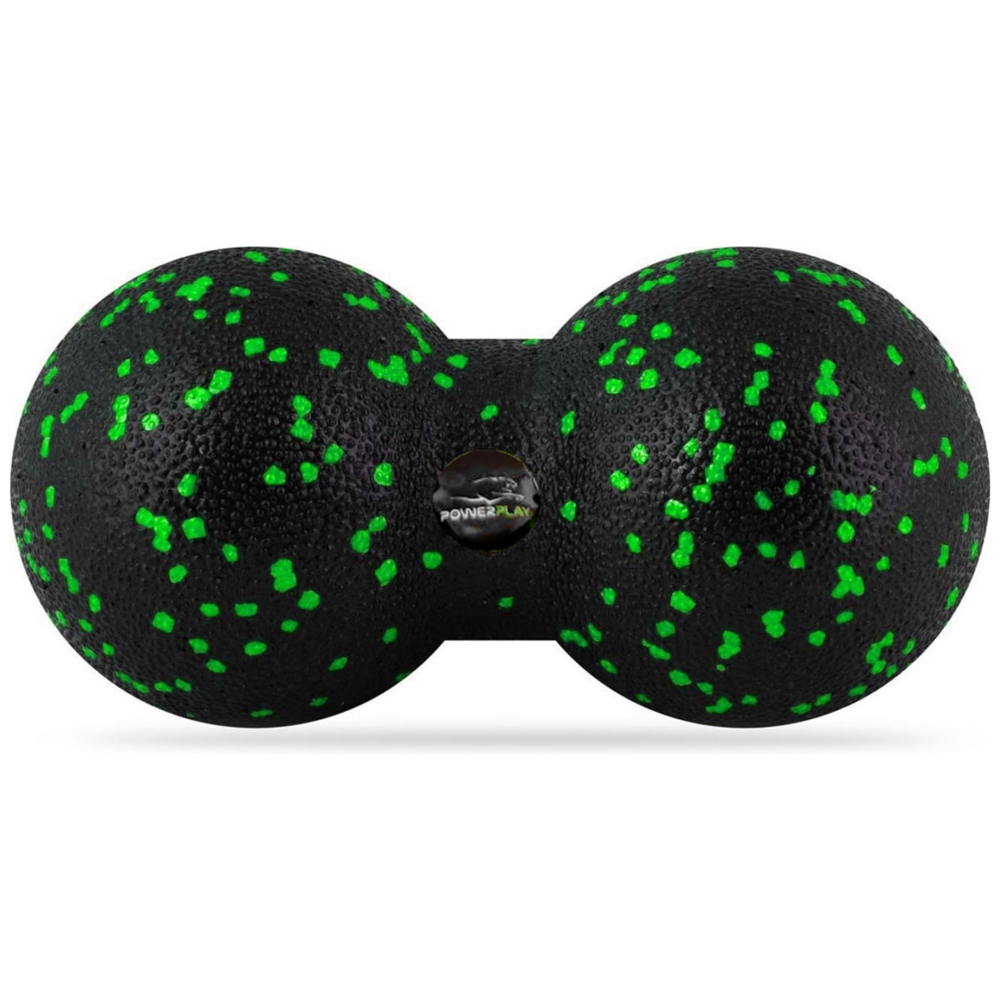 Масажний м'яч подвійний PowerPlay PP-4352 Epp foam peanut ball (d8*16cm.) Чорно/Зелений - Robinzon.ua