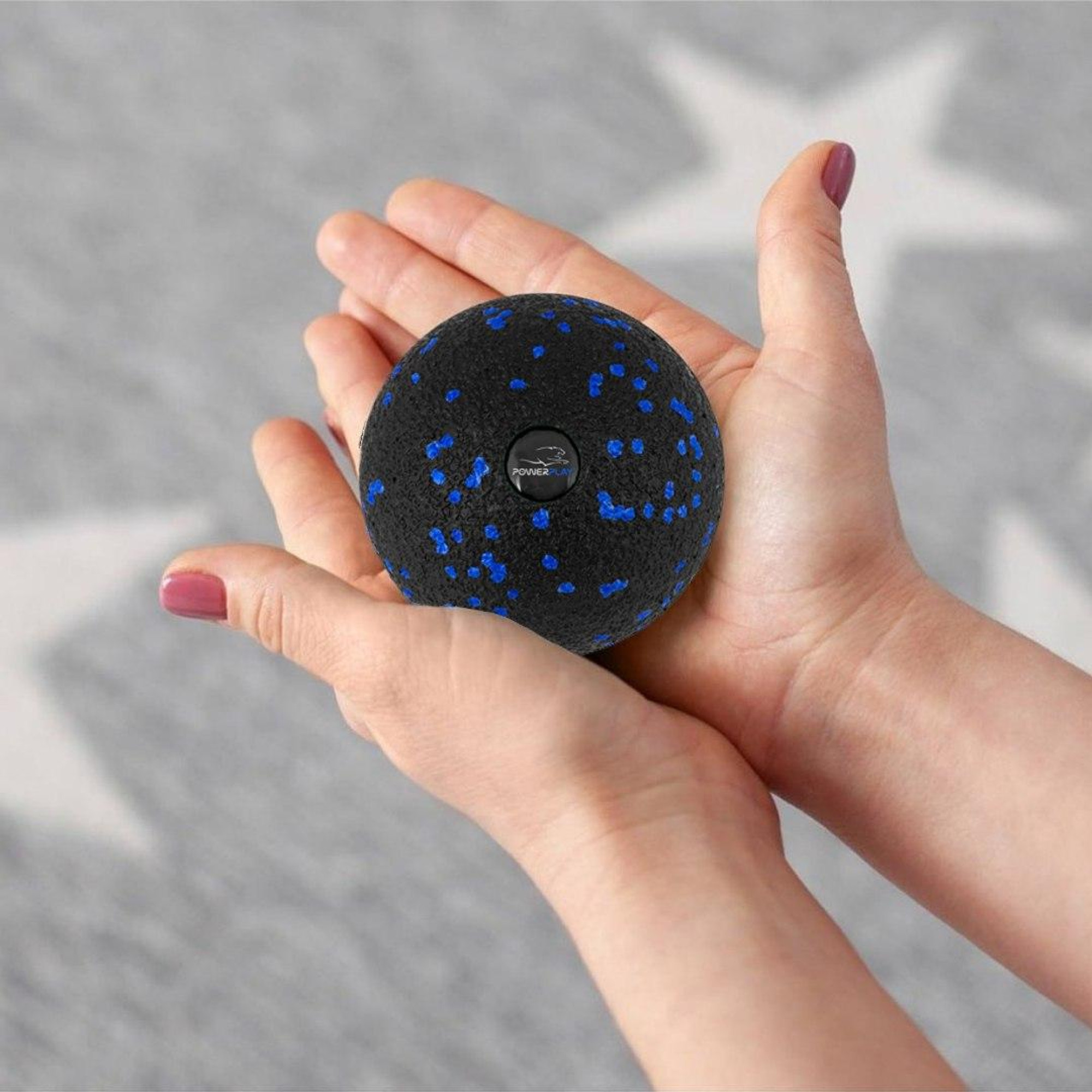 Масажний м'яч PowerPlay PP-4350 Epp Massage Ball (d8) Чорно/Синій - 3 - Robinzon.ua