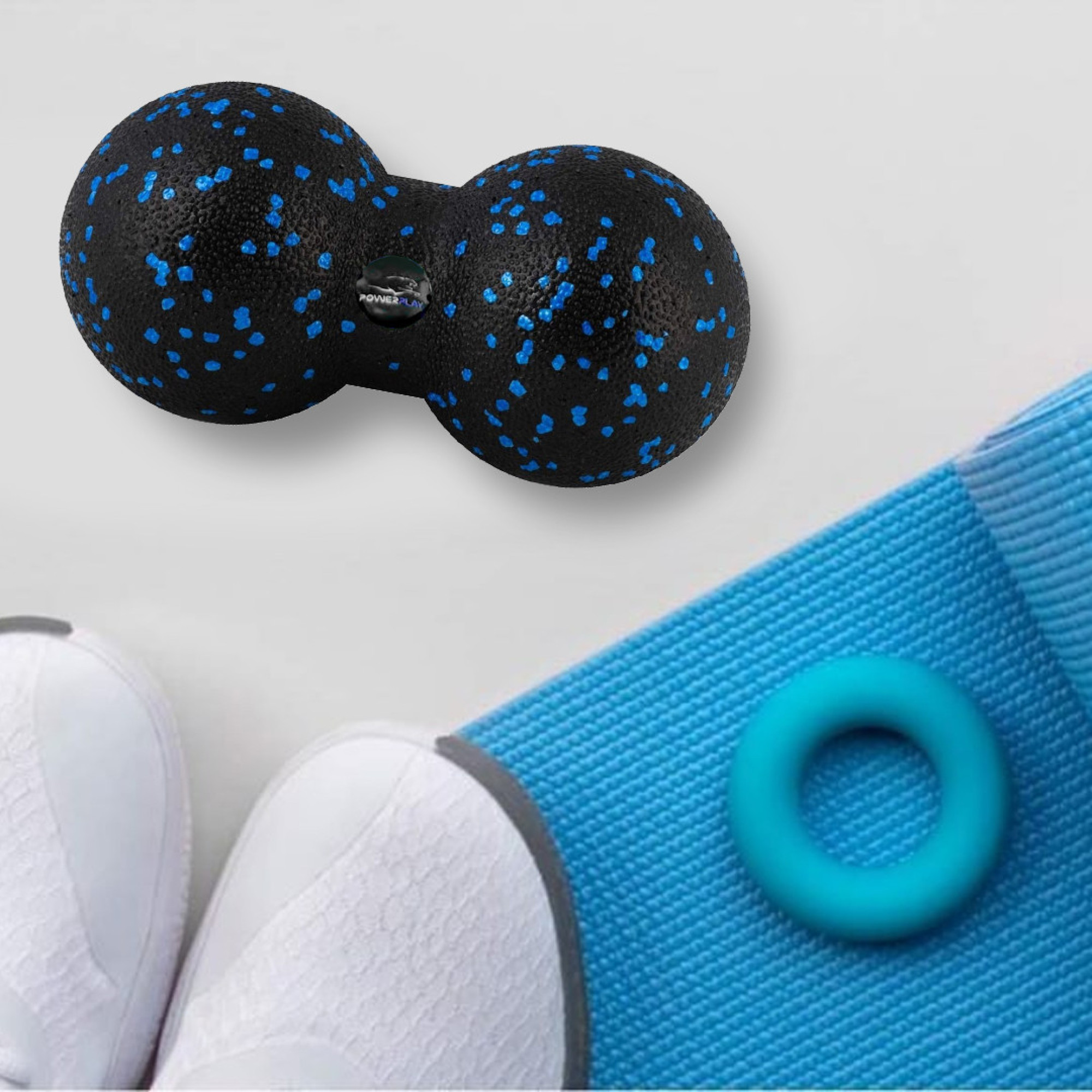 Масажний м'яч подвійний PowerPlay PP-4352 Epp foam peanut ball (d8*16cm.) Чорно/Синій - 4 - Robinzon.ua