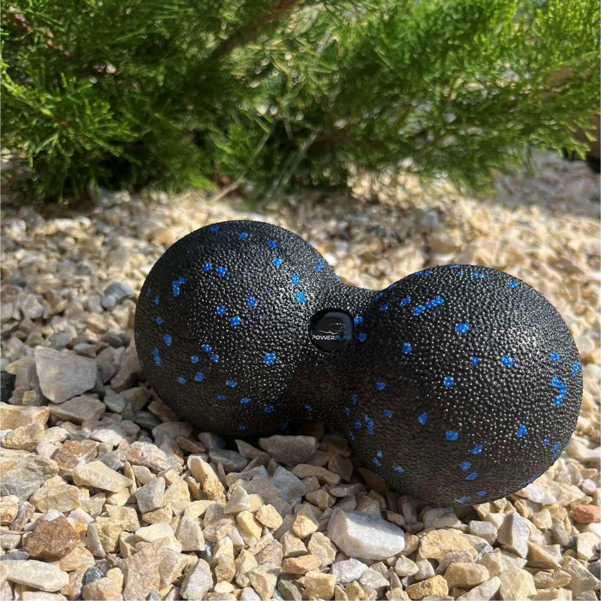 Масажний м'яч подвійний PowerPlay PP-4352 Epp foam peanut ball (d8*16cm.) Чорно/Синій - 6 - Robinzon.ua