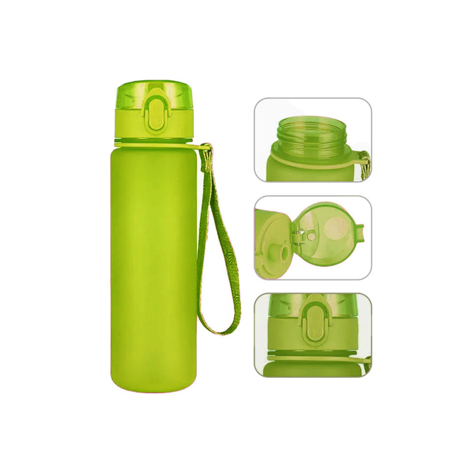 Пляшка для води EasyFit AquaFlow 600 мл (зелена) - 1 - Robinzon.ua