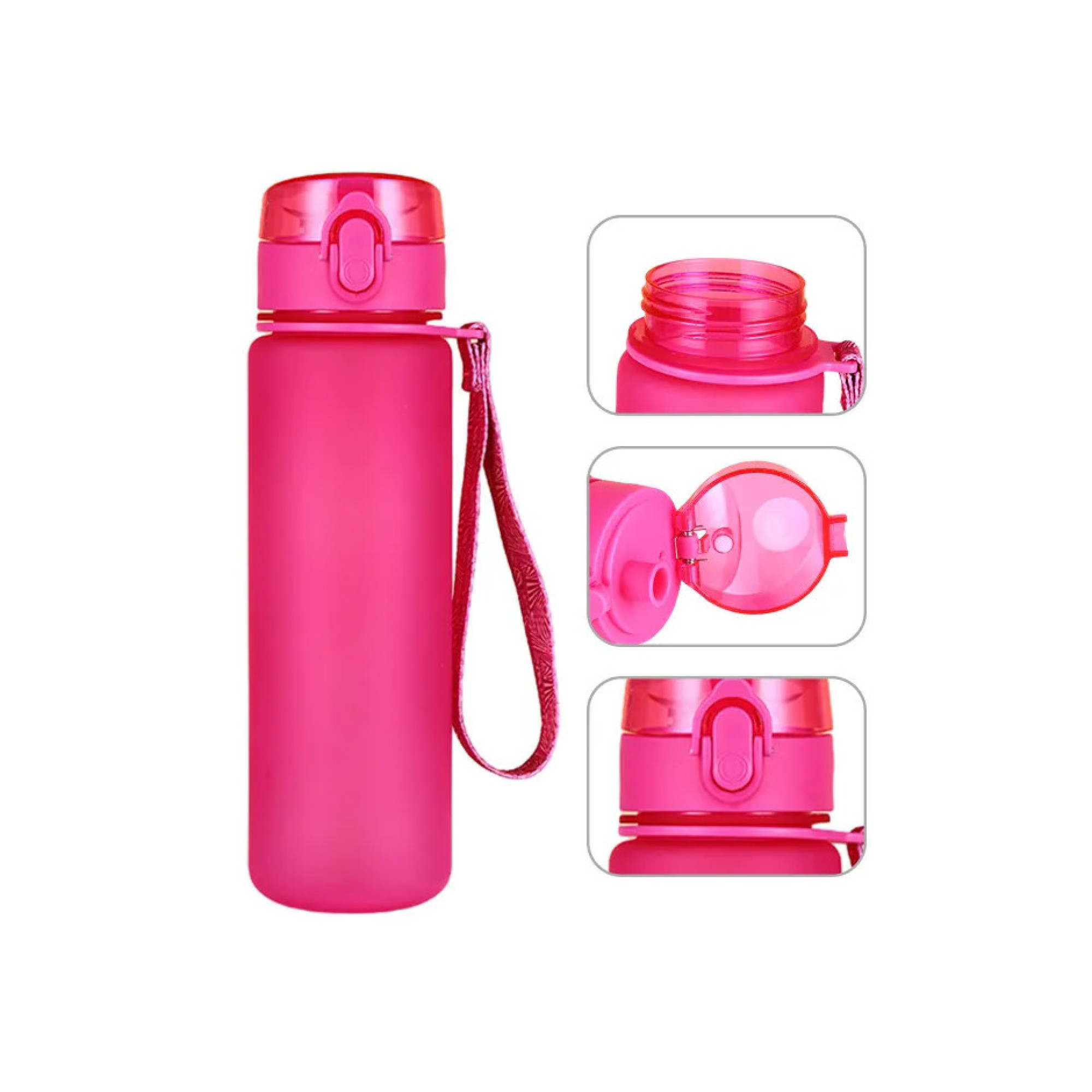 Пляшка для води EasyFit AquaFlow 600 мл (рожева) - 1 - Robinzon.ua