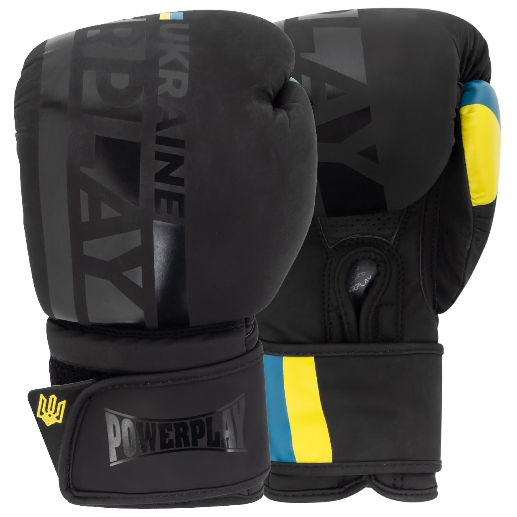 Боксерські рукавиці PowerPlay 3021 Ukraine Чорні 16 унцій - Robinzon.ua