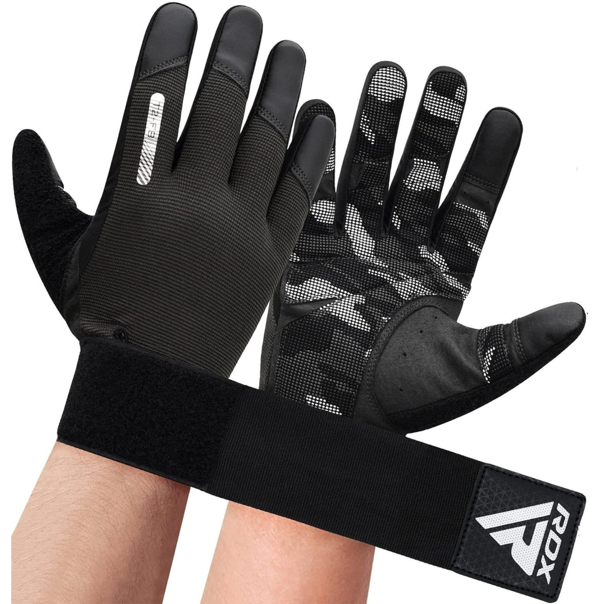 Рукавички для фітнесу RDX T2 Touch Screen Friendly Full Fingerf Black L - 3 - Robinzon.ua